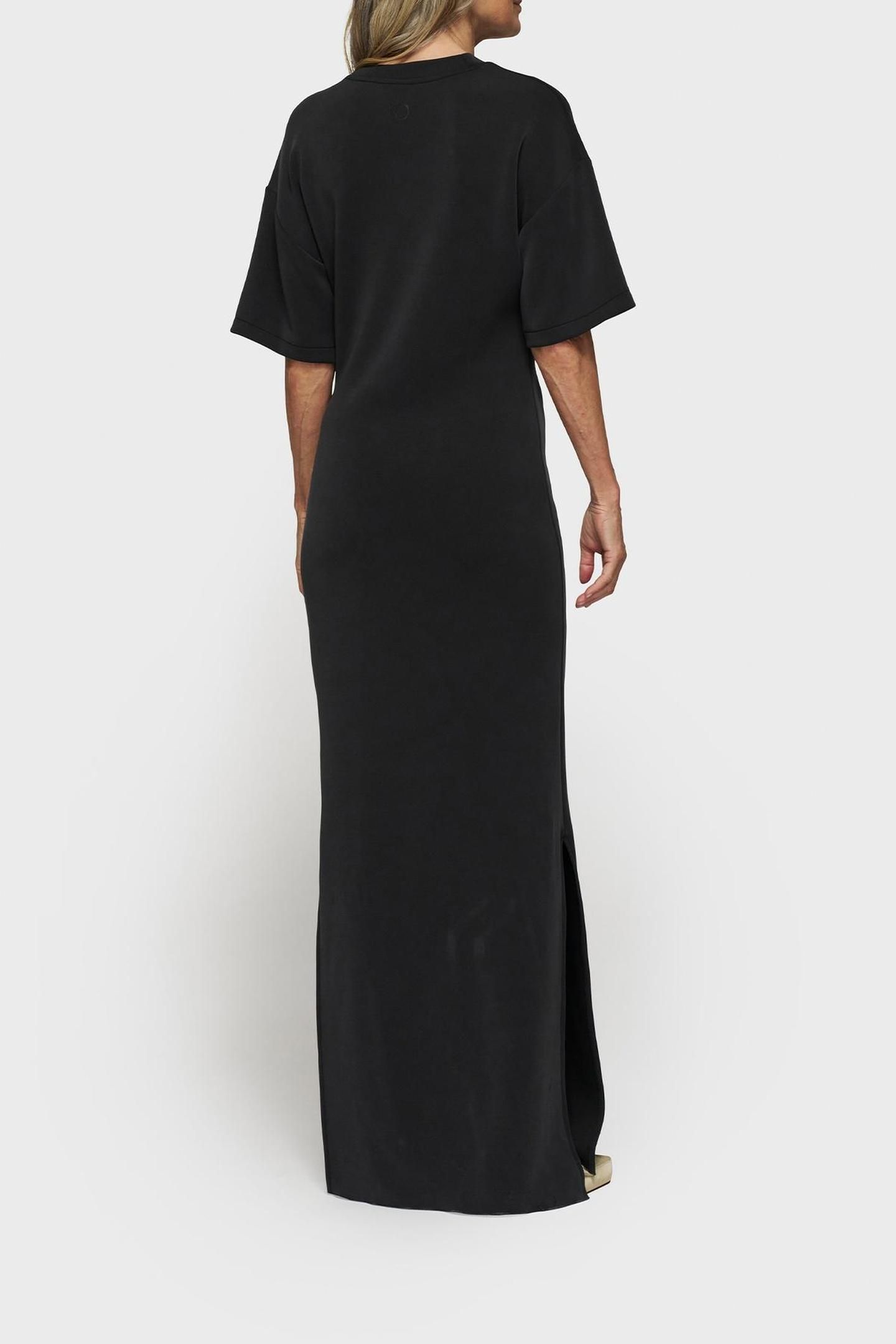 SOFT SCUBA TEE DRESS BLACK 2