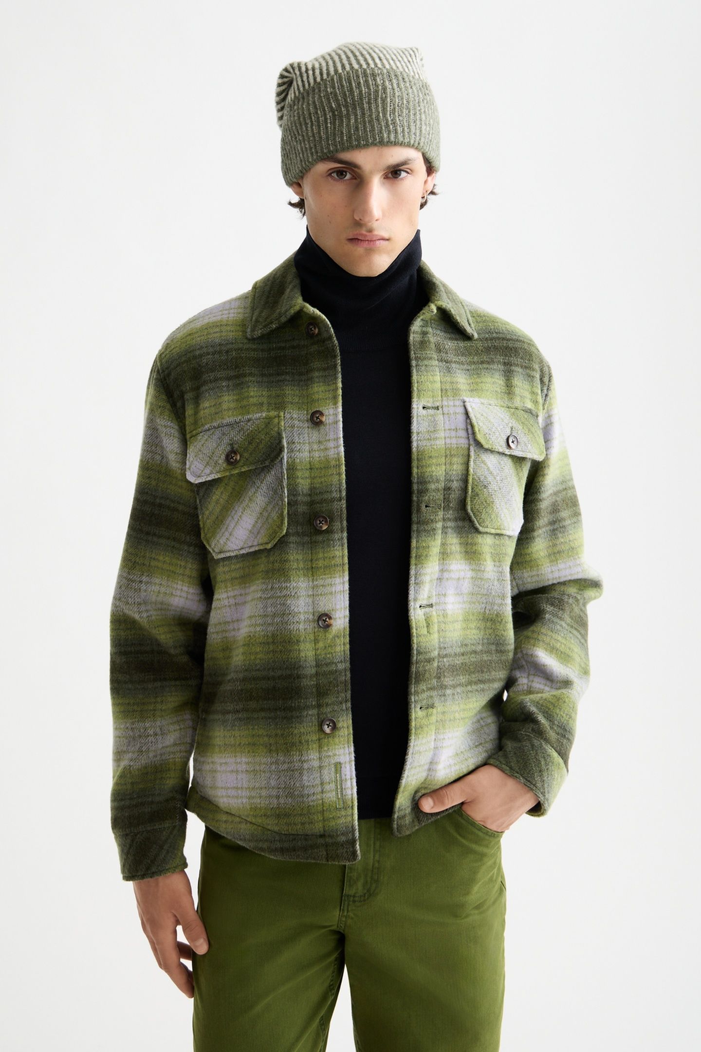 CHECK OVERSHIRT THYME / CALLA GREEN CHECK 1