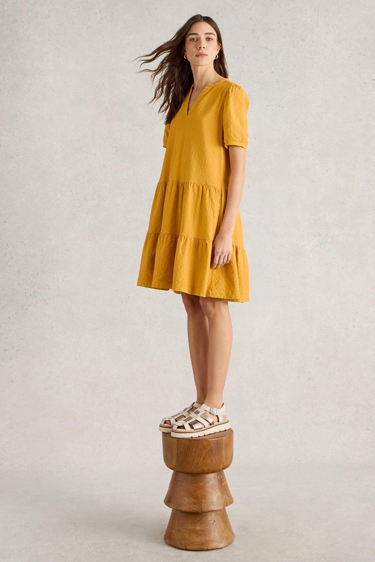 CLARA JERSEY DRESS DARK YELLOW 8