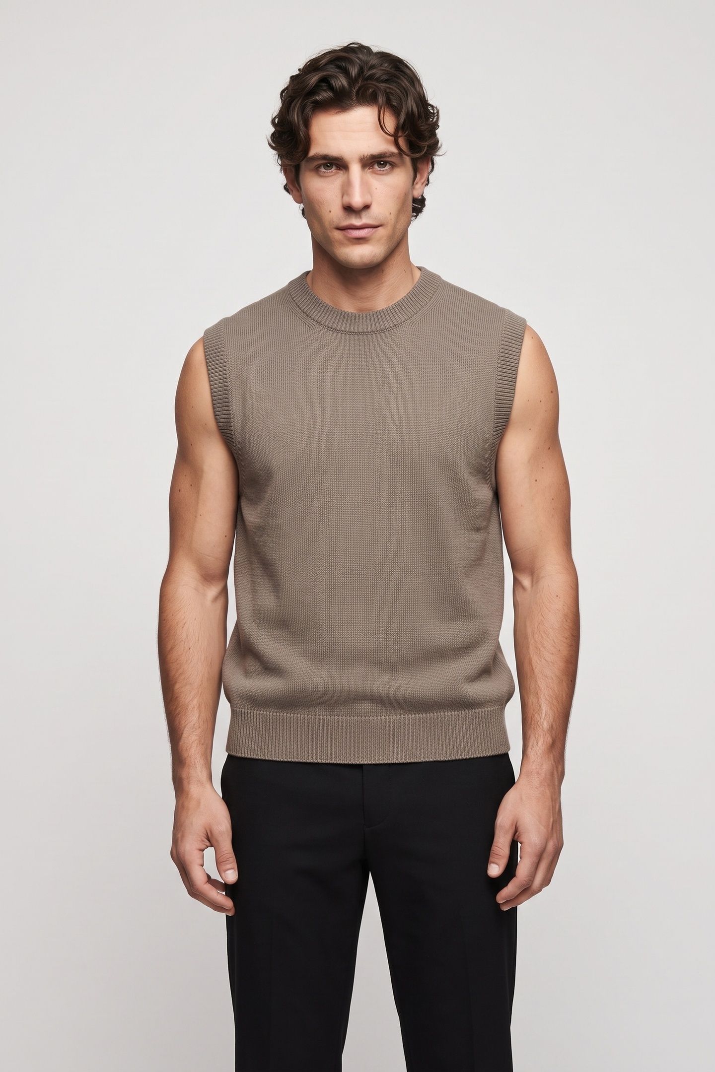 TEXAS COTTON VEST KHAKI 1