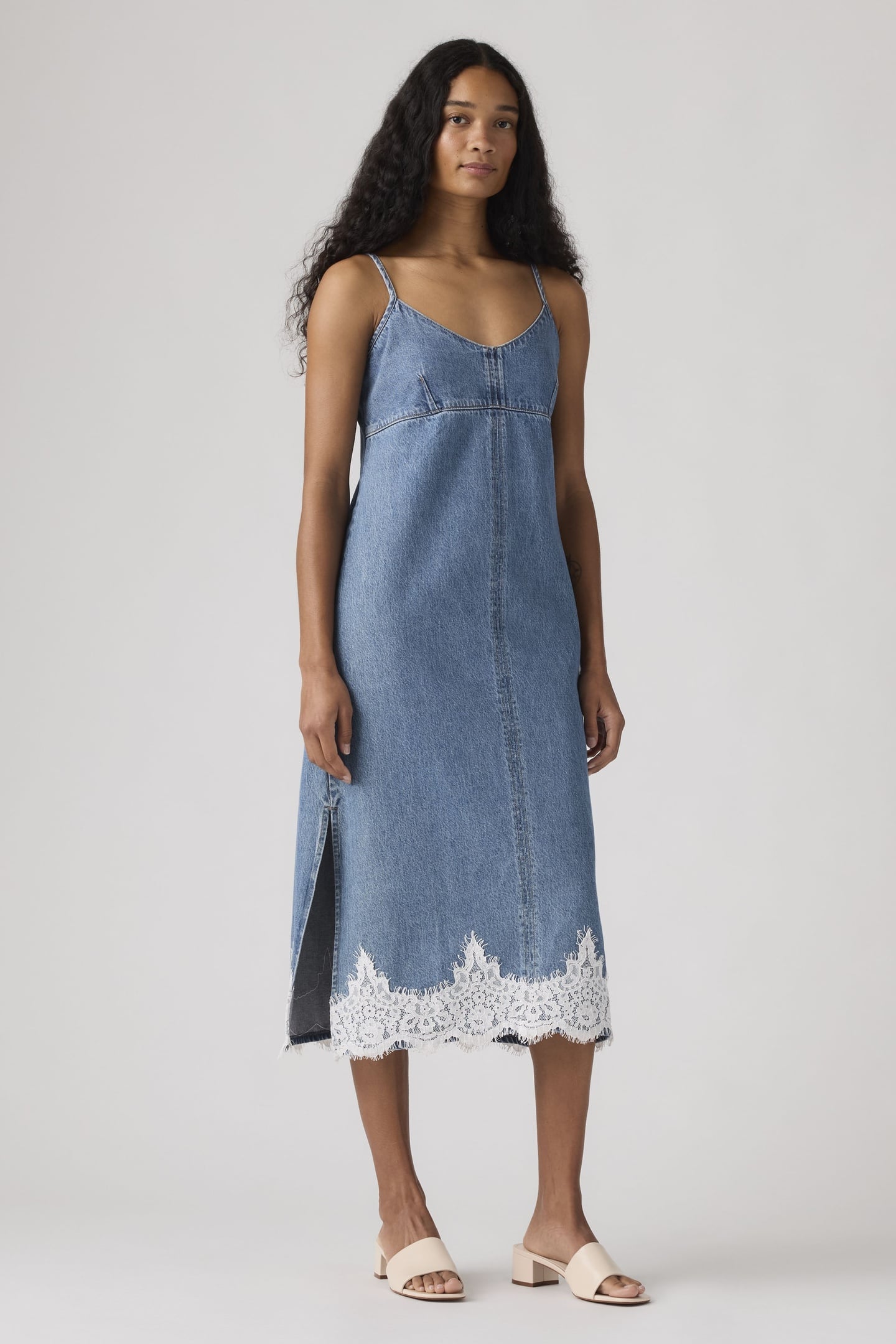 90'S DENIM SLIP DRESS 1