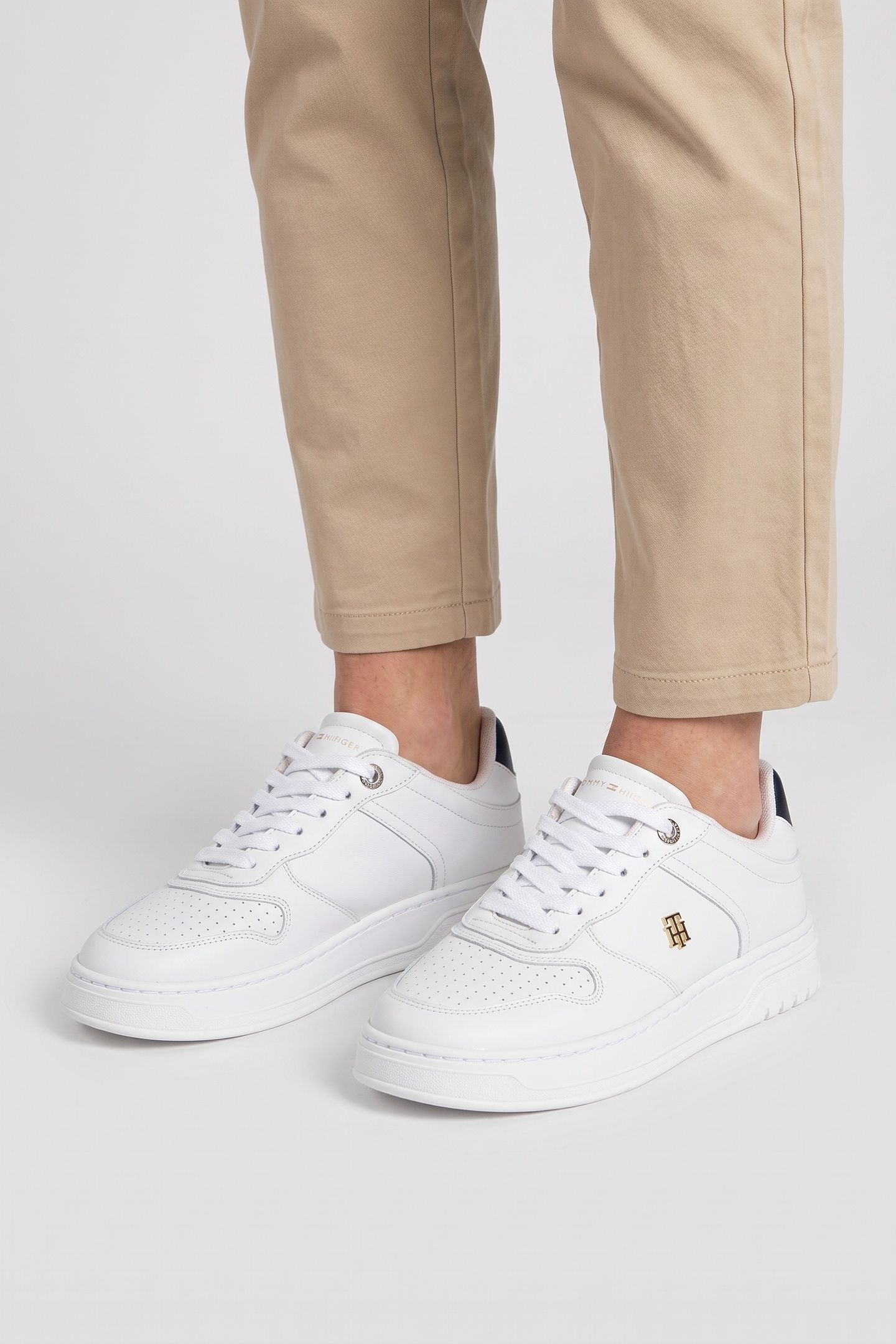 SPORTY CUPSOLE COURT TRAINERS WHITE 3