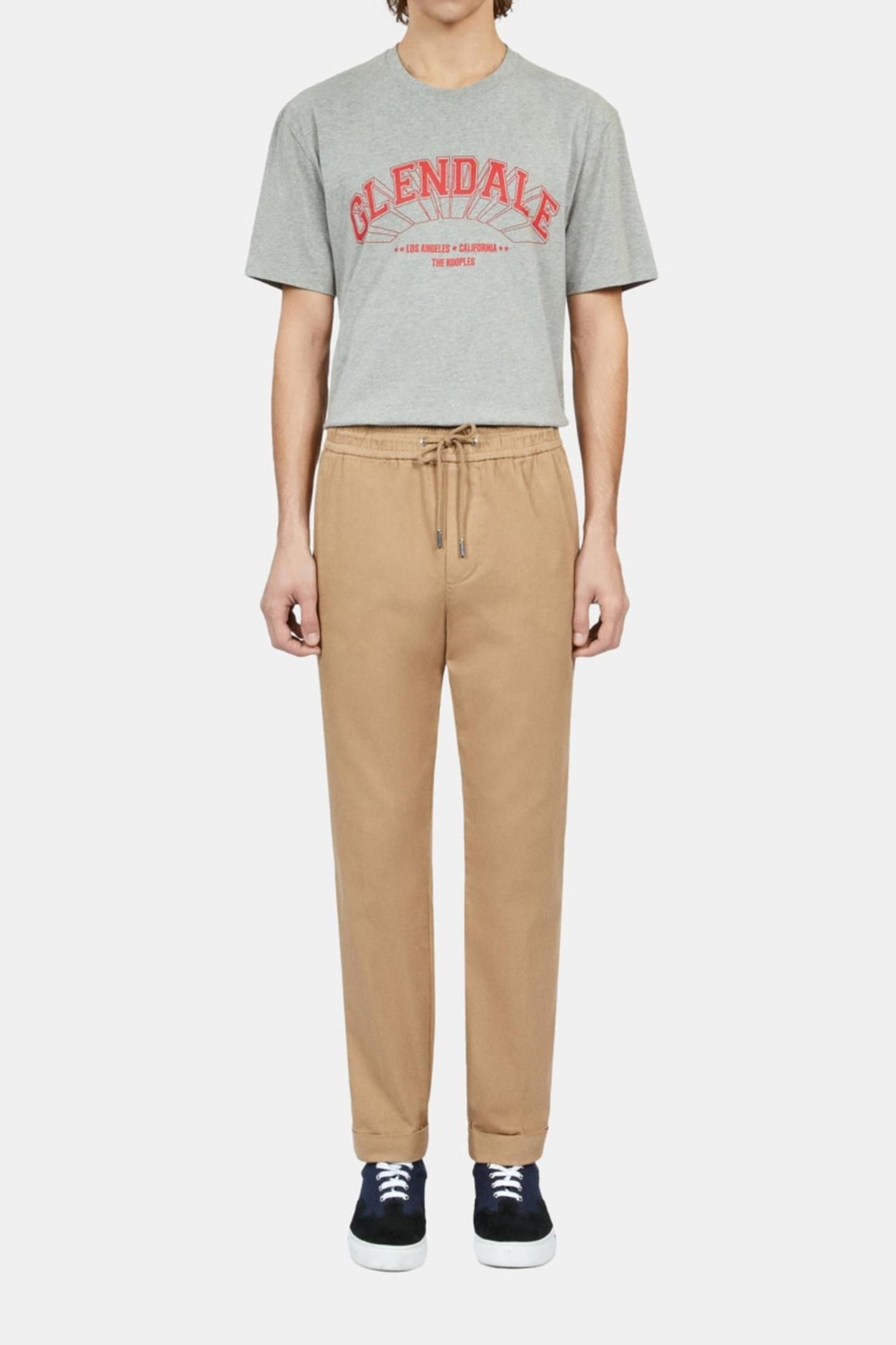 TROUSERS WITH DRAWSTRING AT THE WAIST CAMEL 3