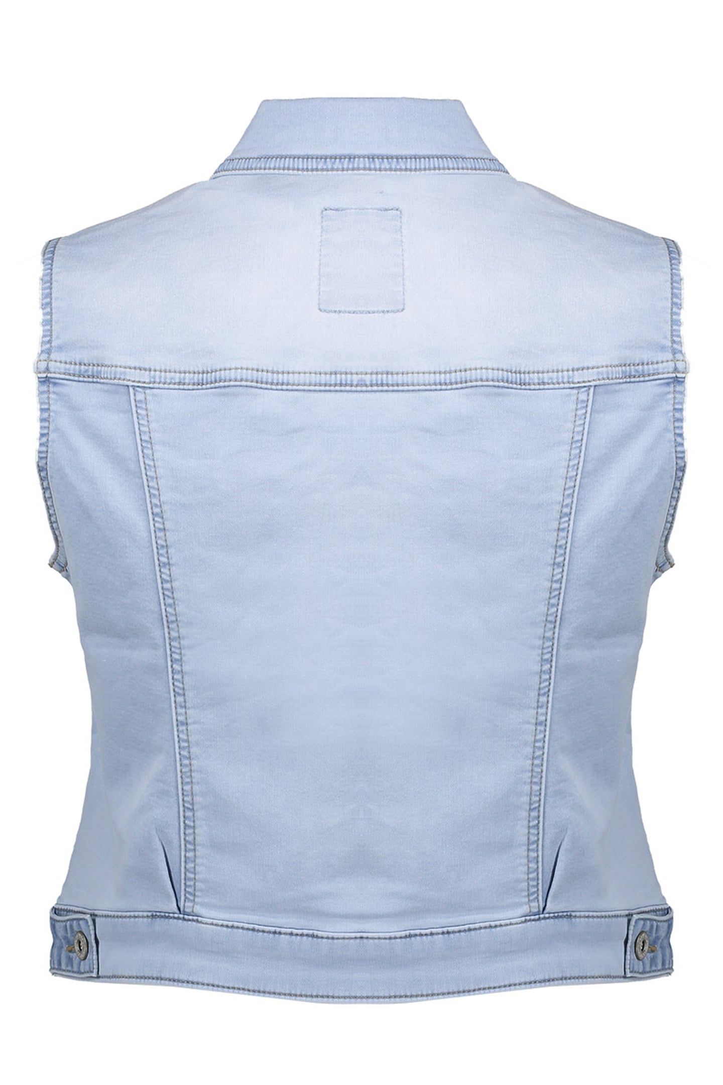 JEANS JACKET SLEEVELESS BLEACHED DENIM 2