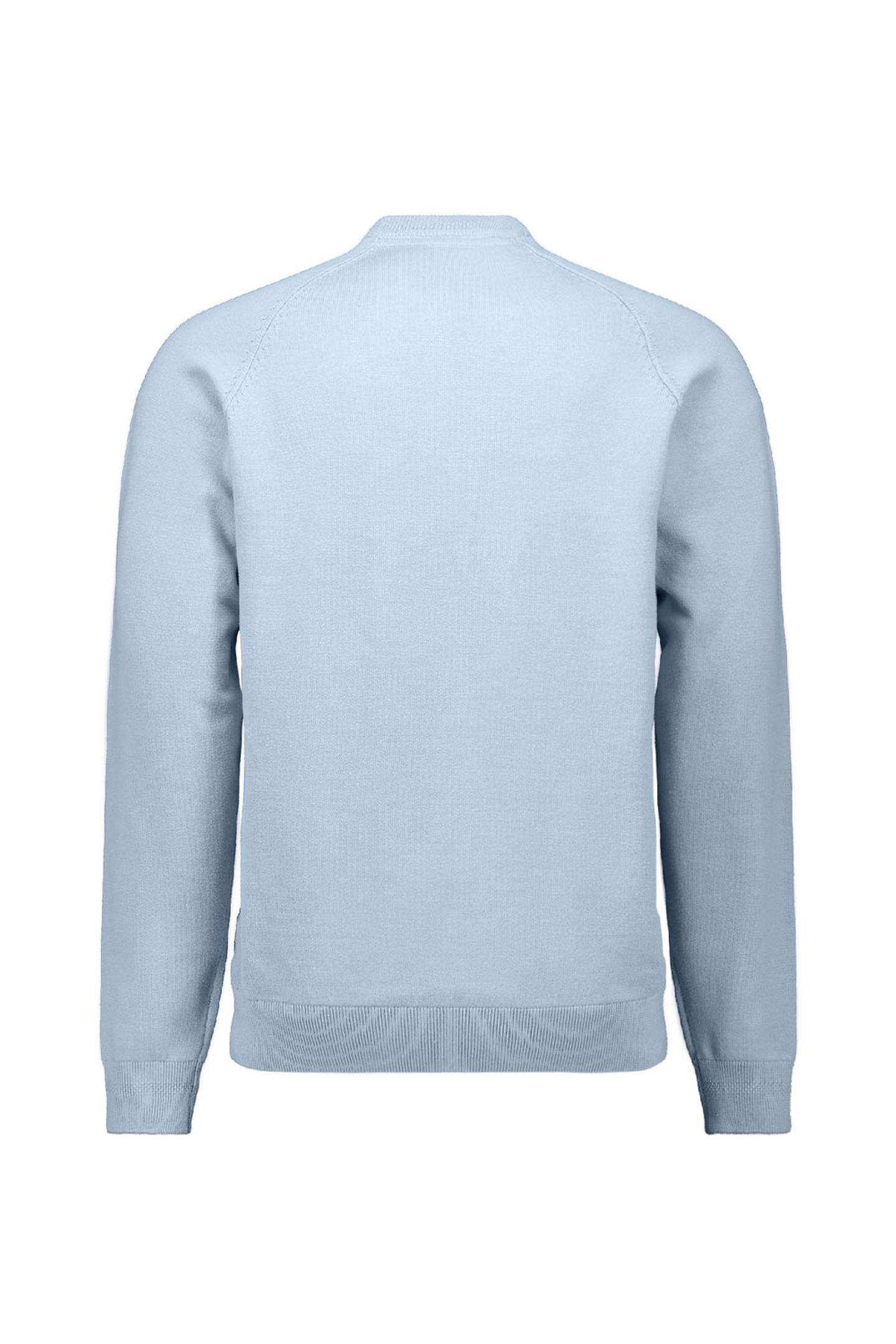 PULLOVER CREWNECK SOLID WAFFLE KNIT DUSTY BLUE 6