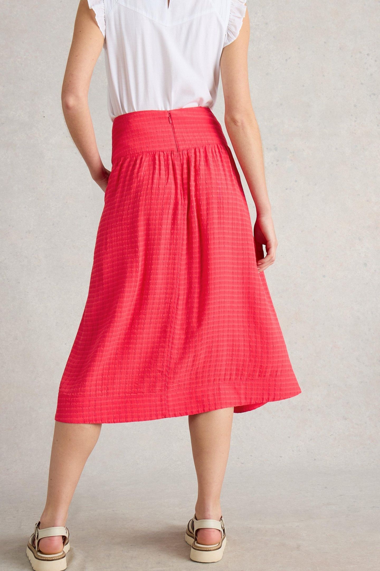 CHARLOTTE MIDI SKIRT DARK PINK 3