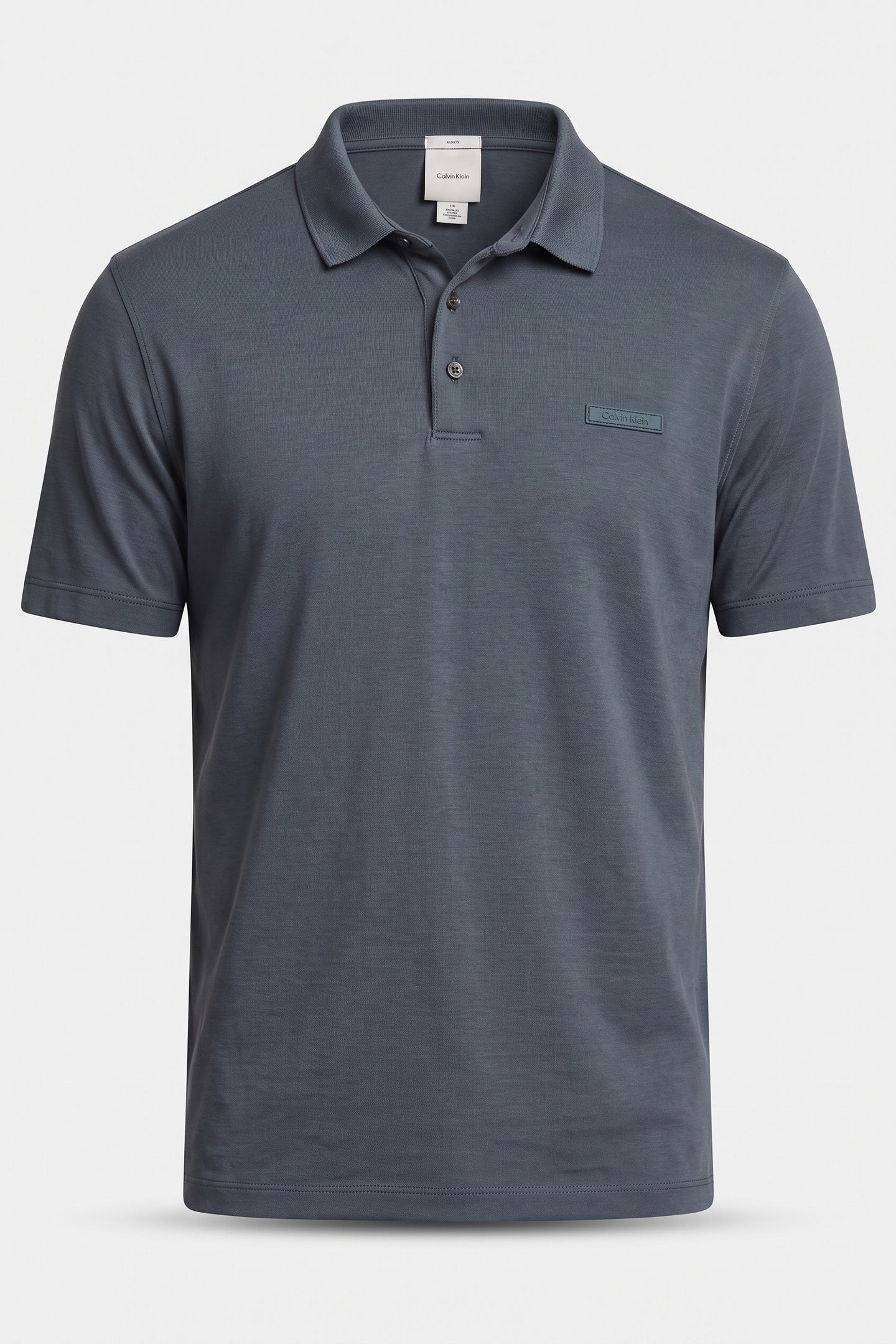 SS SLIM SUPIMA LOGO POLO DARK SLATE 3