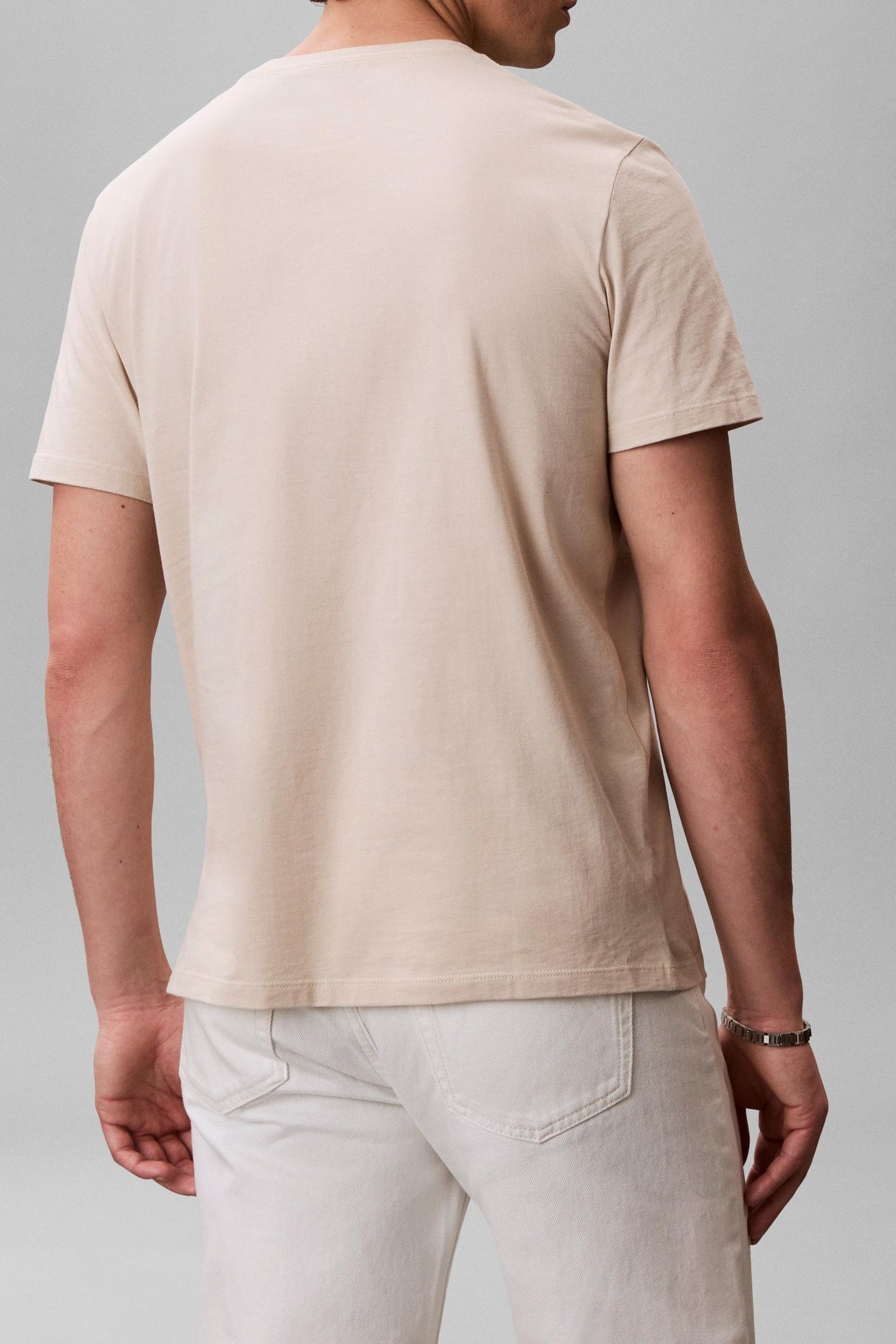 SS 30S MICRO MONOGRAM TEE OATMEAL 3