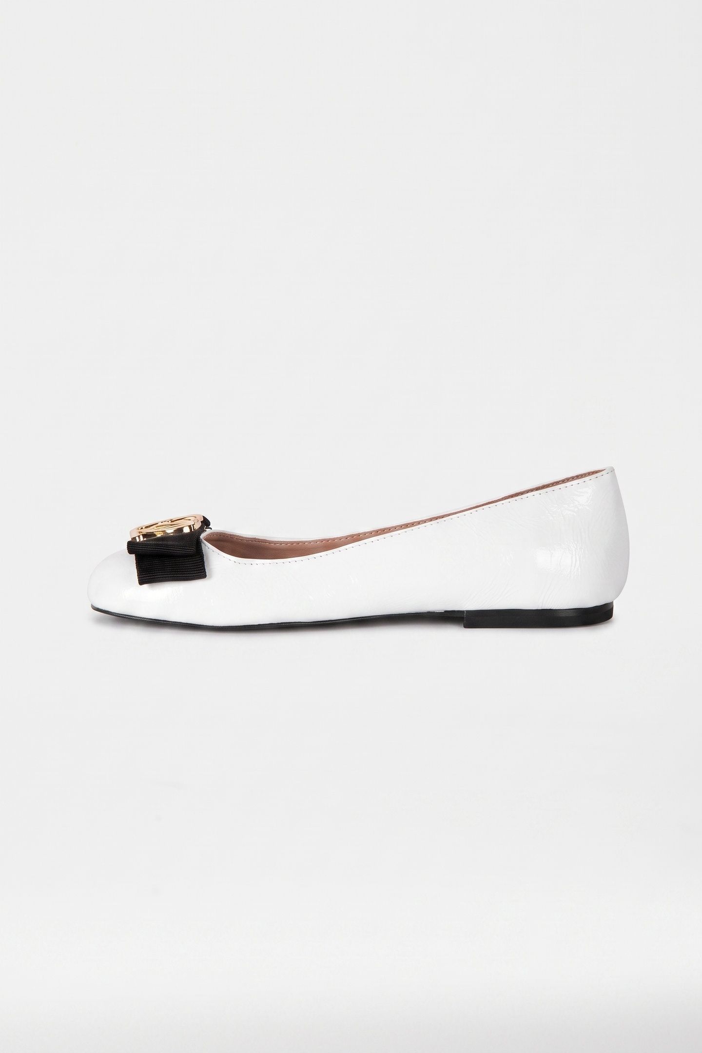 PATENT-LEATHER BALLET FLATS WHITE 3