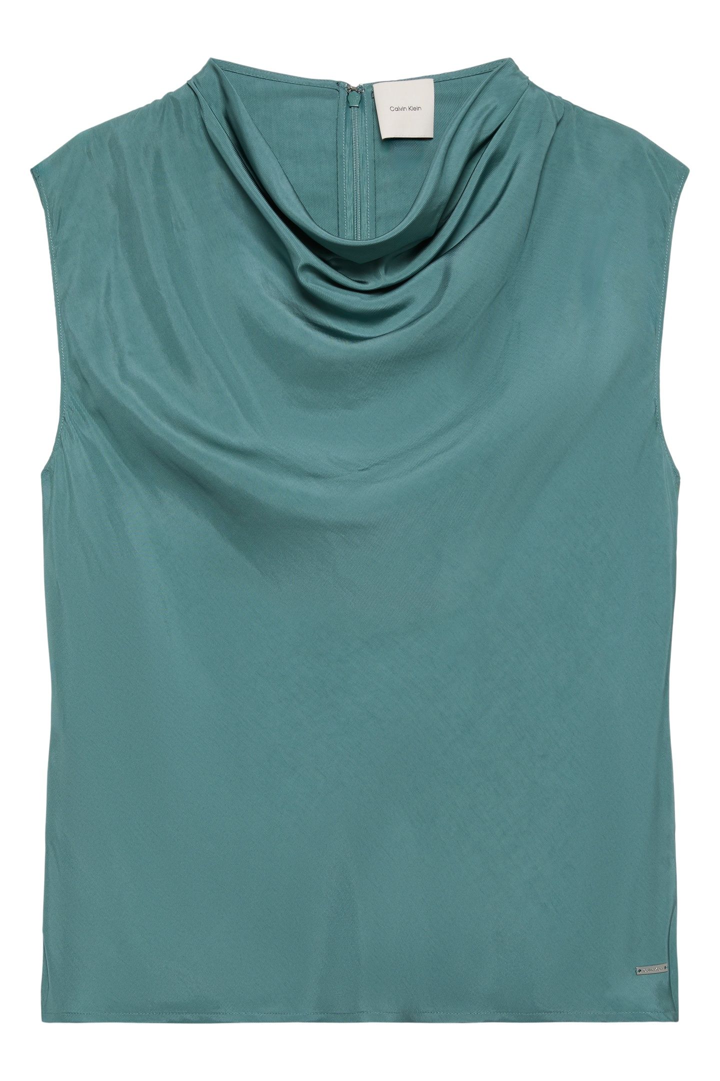 VISCOSE TWILL COWL NECK TOP NORTH ATLANTIC 4