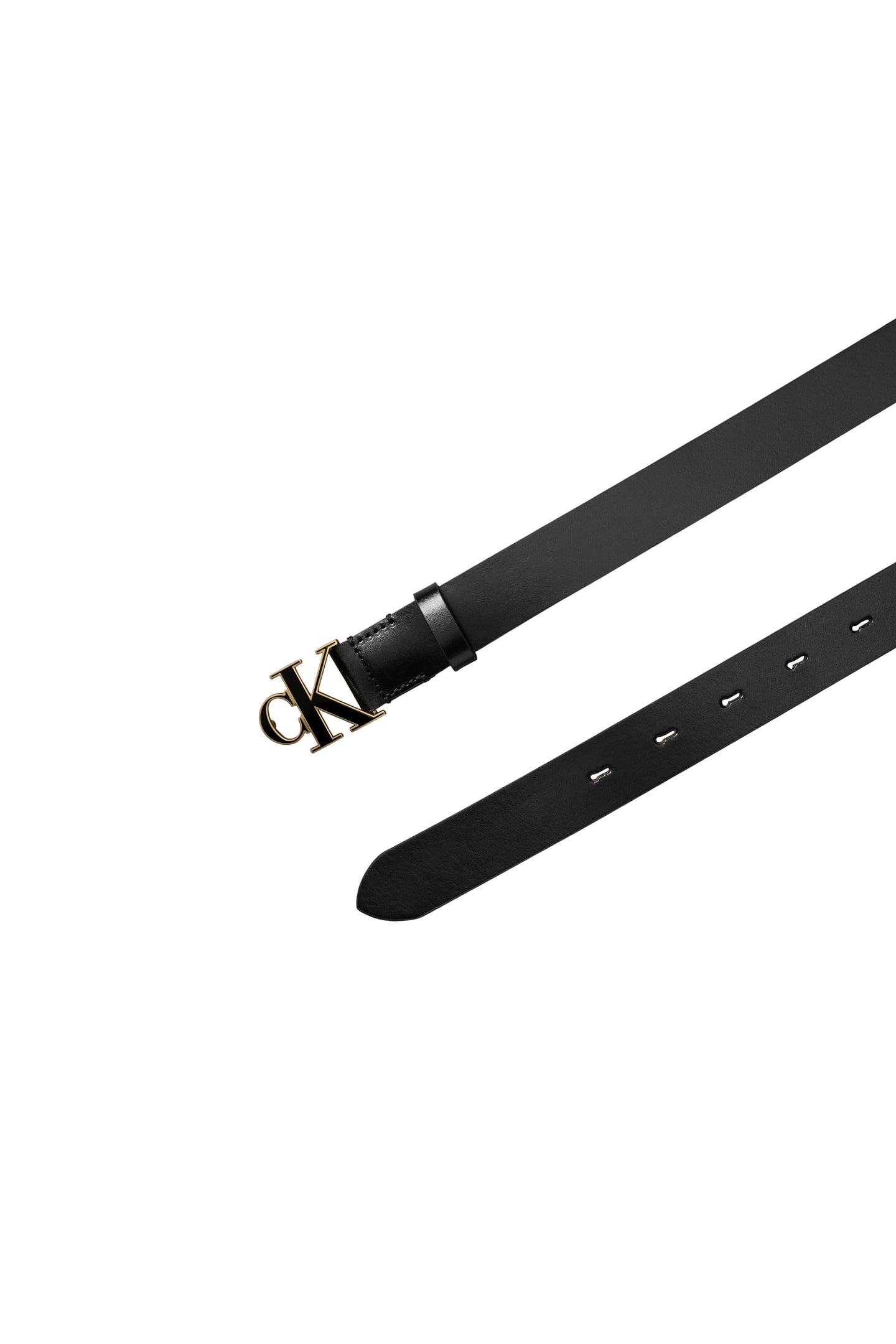 ROUND BUCKLE 30MM BELT BLACK/ANTIQUE LIGHT GOLD 3