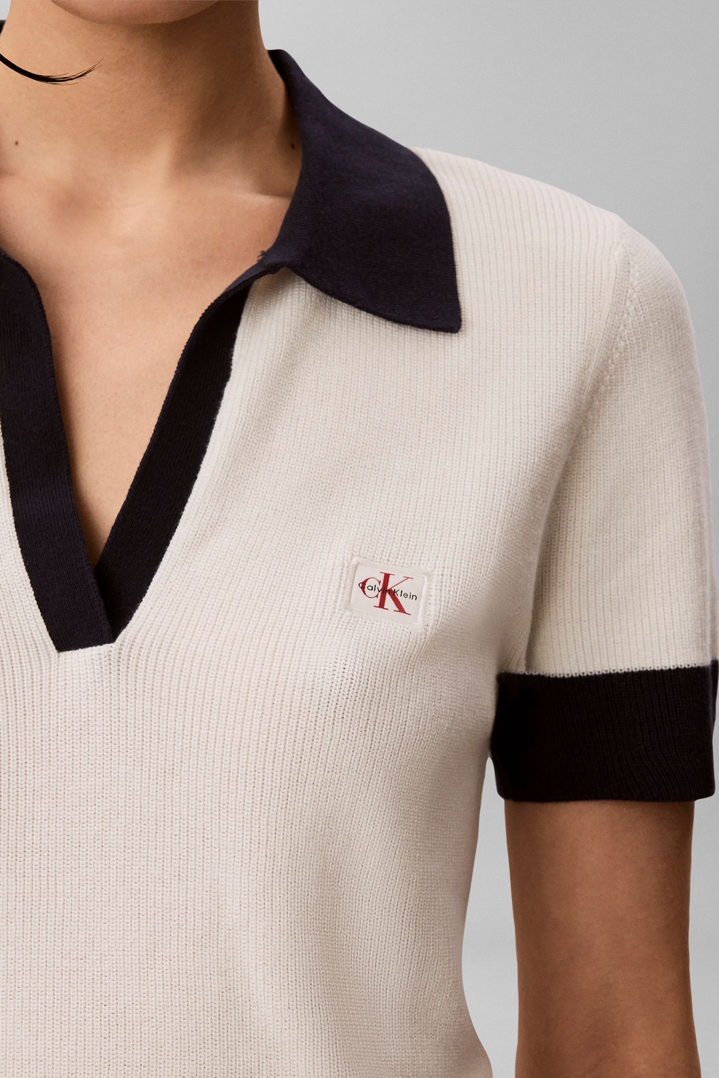 WOVEN LABEL SHORT SLEEVE POLO TOFU 6