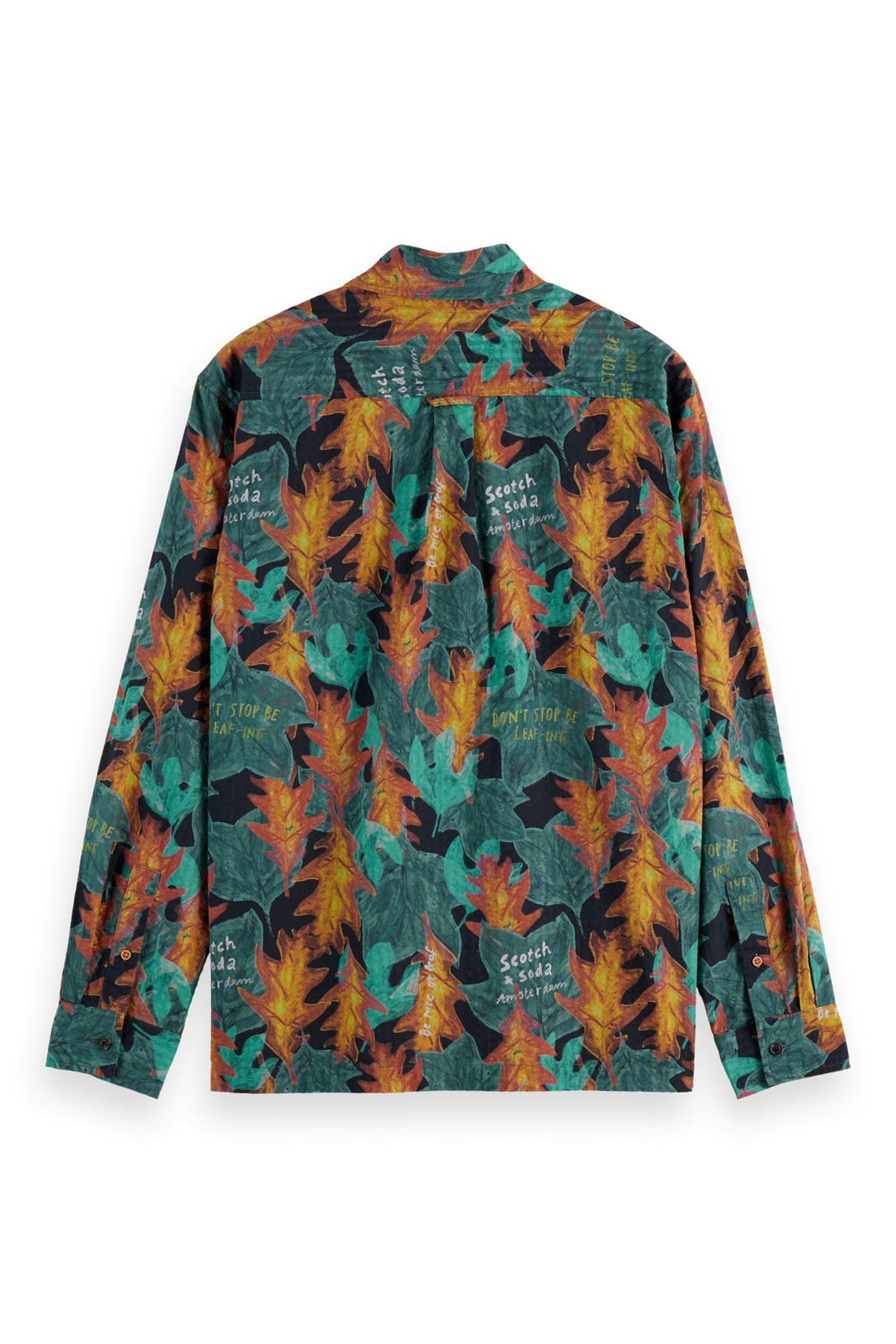 STRUCTURED PRINTED SHIRT CAMO LEAF AOP 5