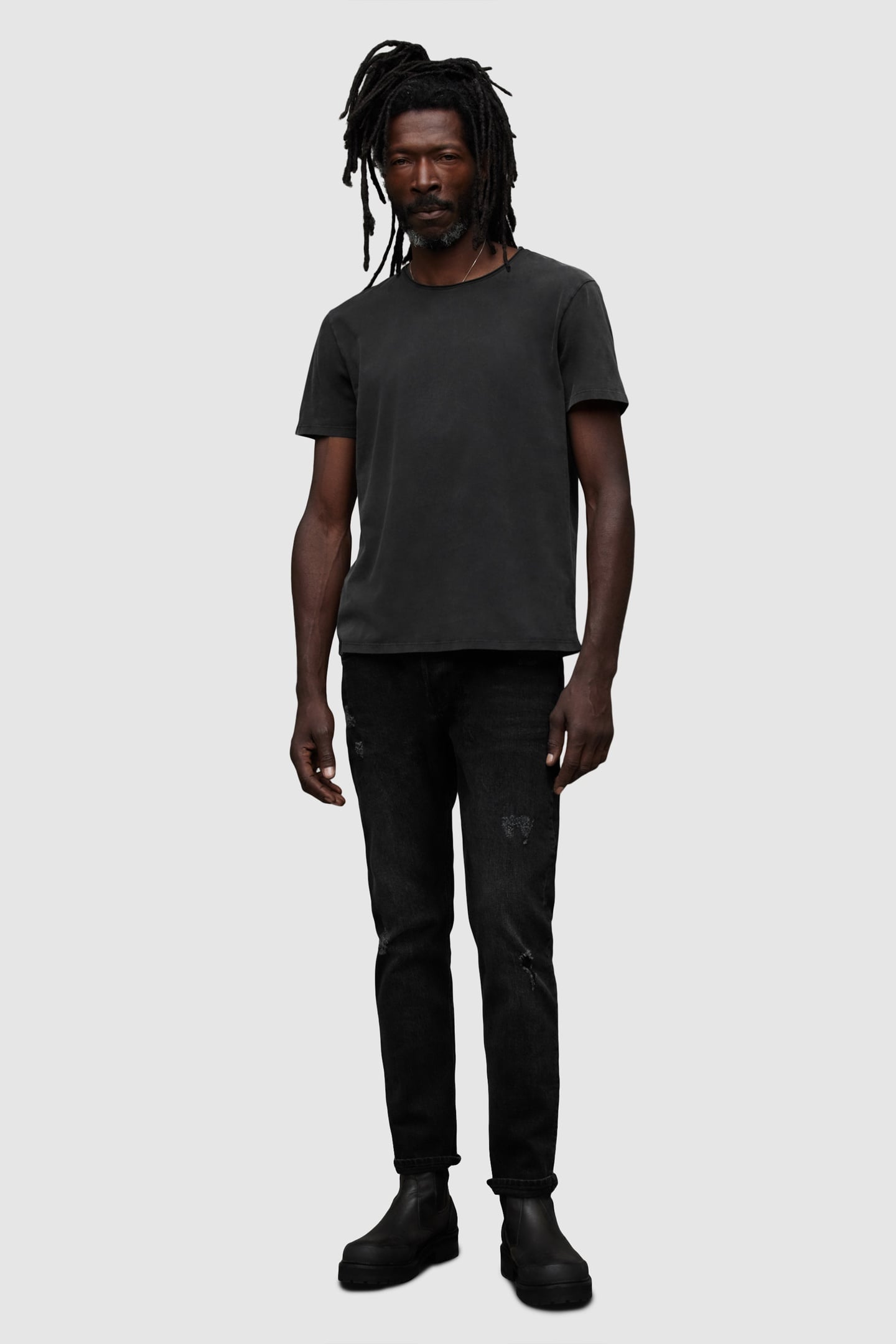 BODEGA SS CREW WASHED BLACK 1