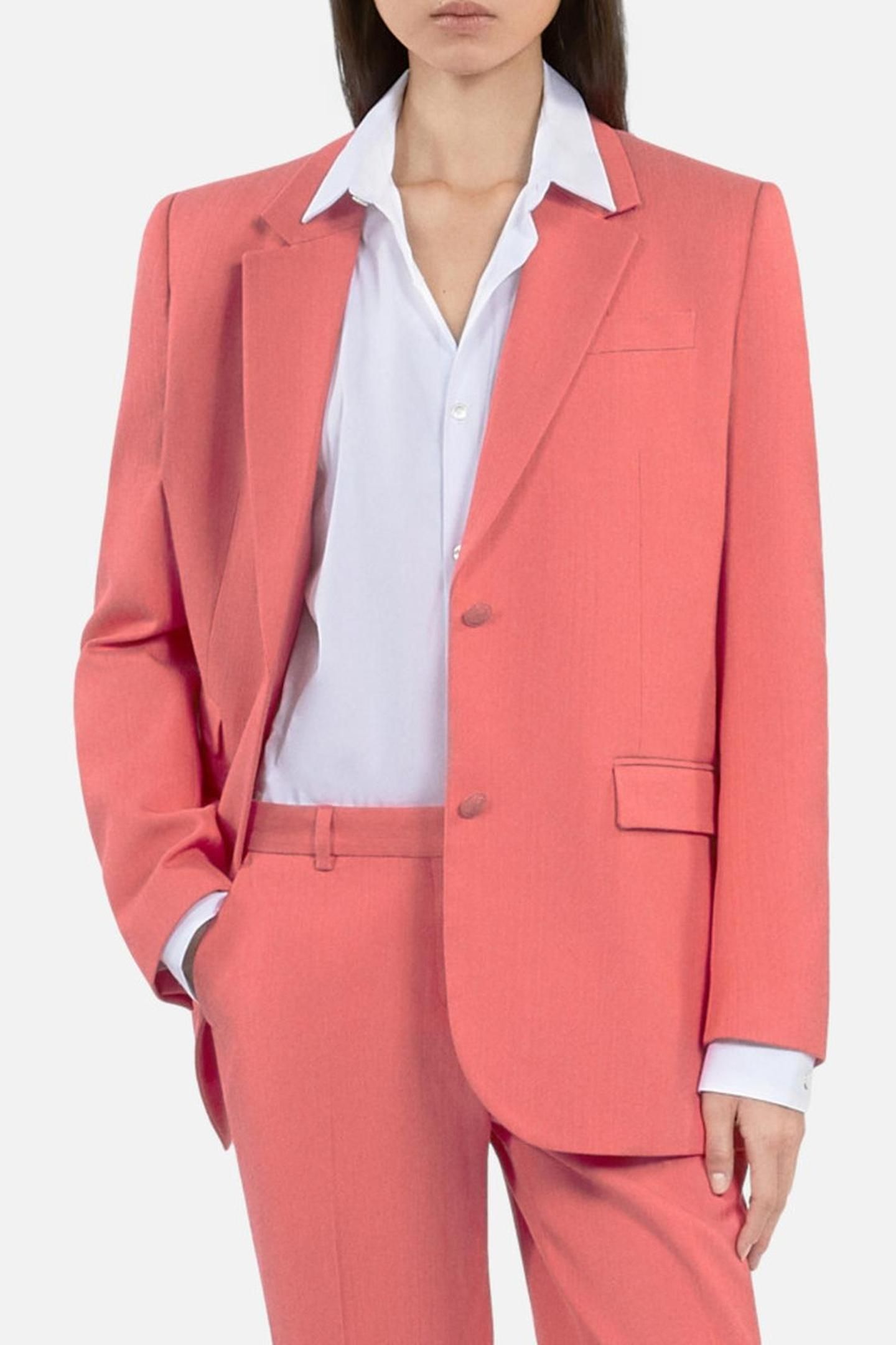 SUIT JACKET RIGHT SIDE POCKETS AND FRONT BUTTONS RETRO PINK 4