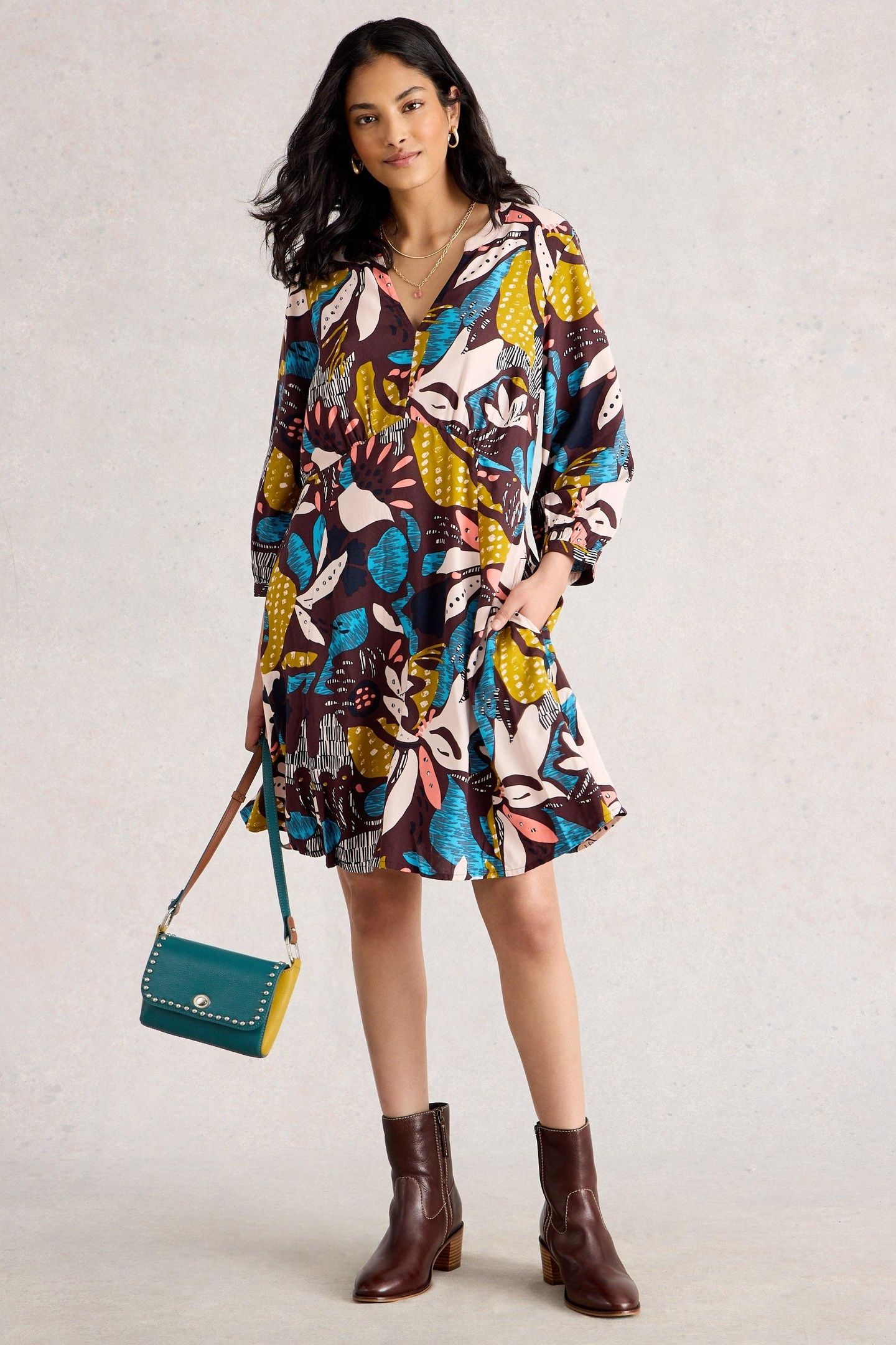 FLORA DRESS PLUM MULTI 3