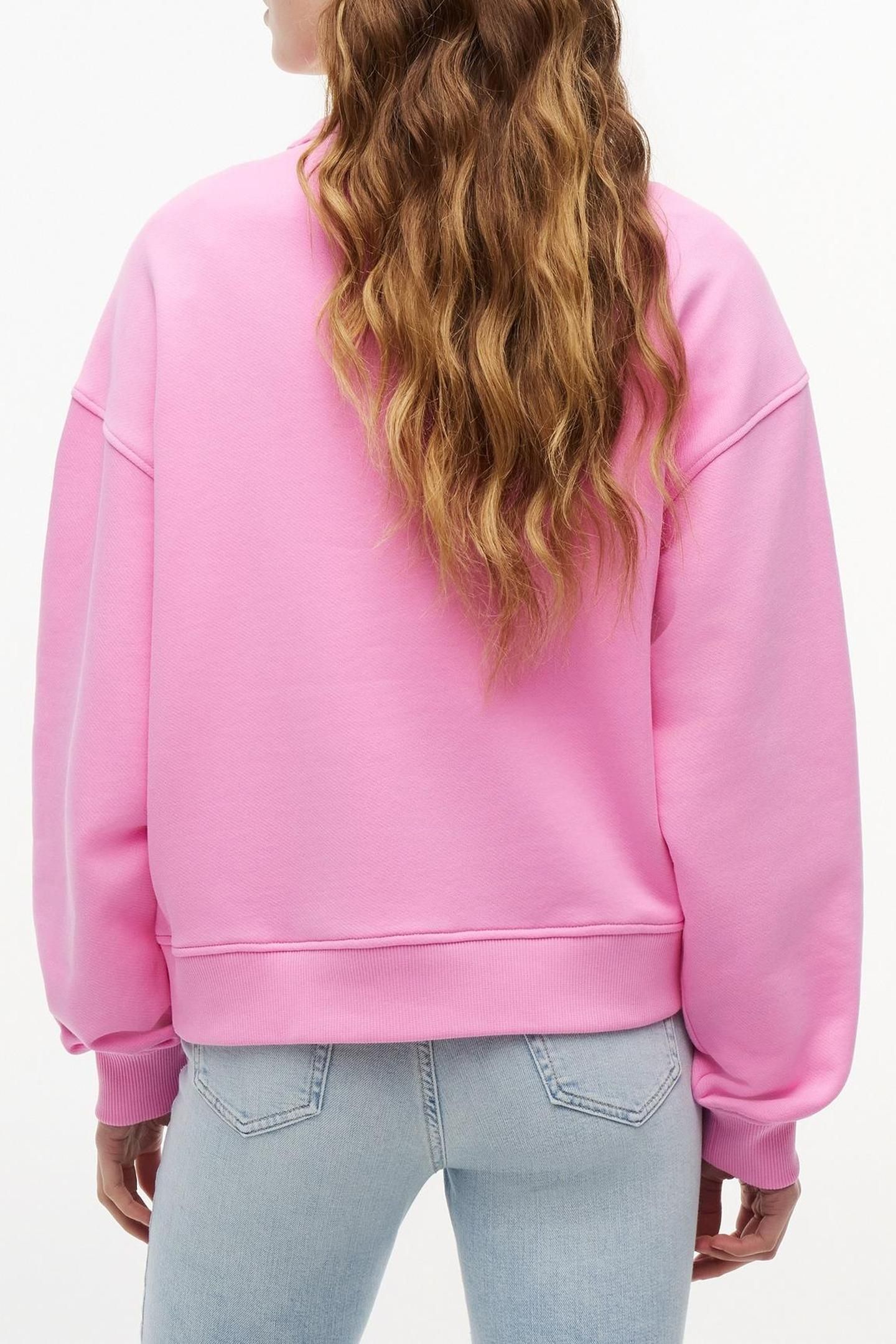 BOXY BADGE CREW PINK DAISY 2
