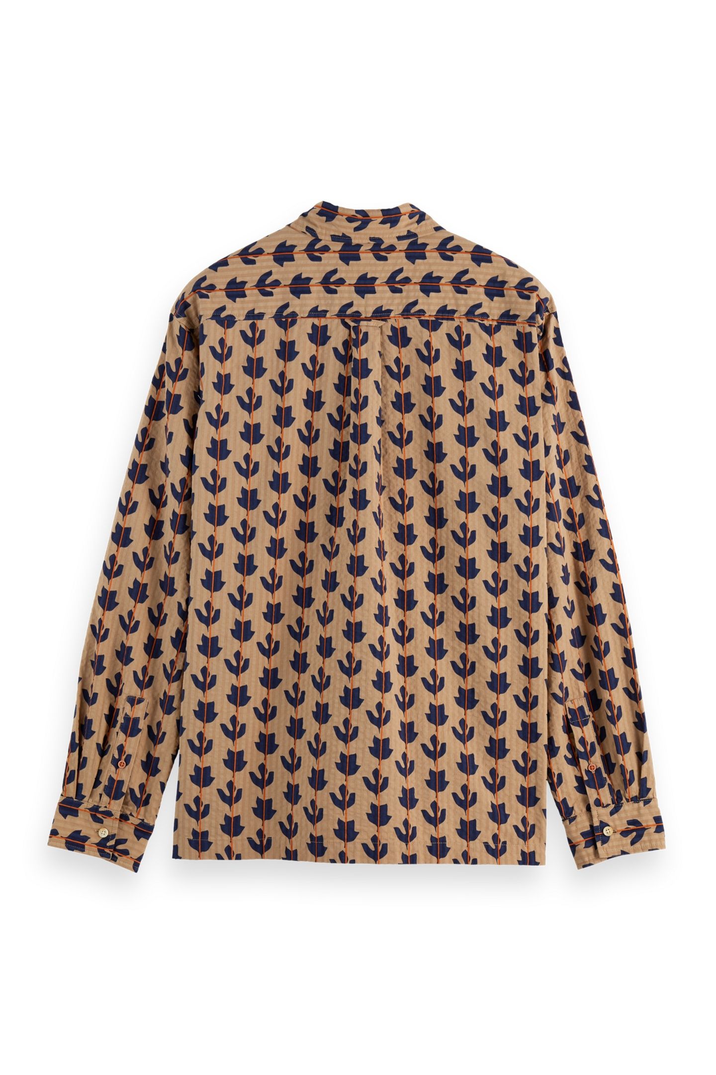 STRUCTURED PRINTED SHIRT DITSY LEAF STRIPE 4