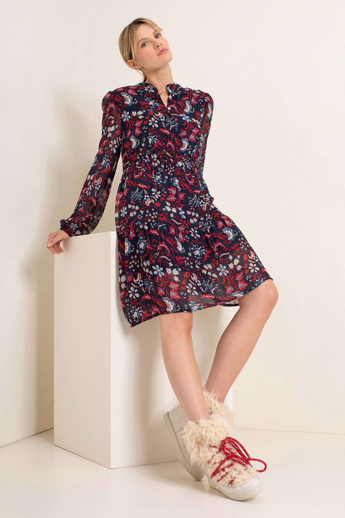 KANE DRESS NAVY PRINT 2