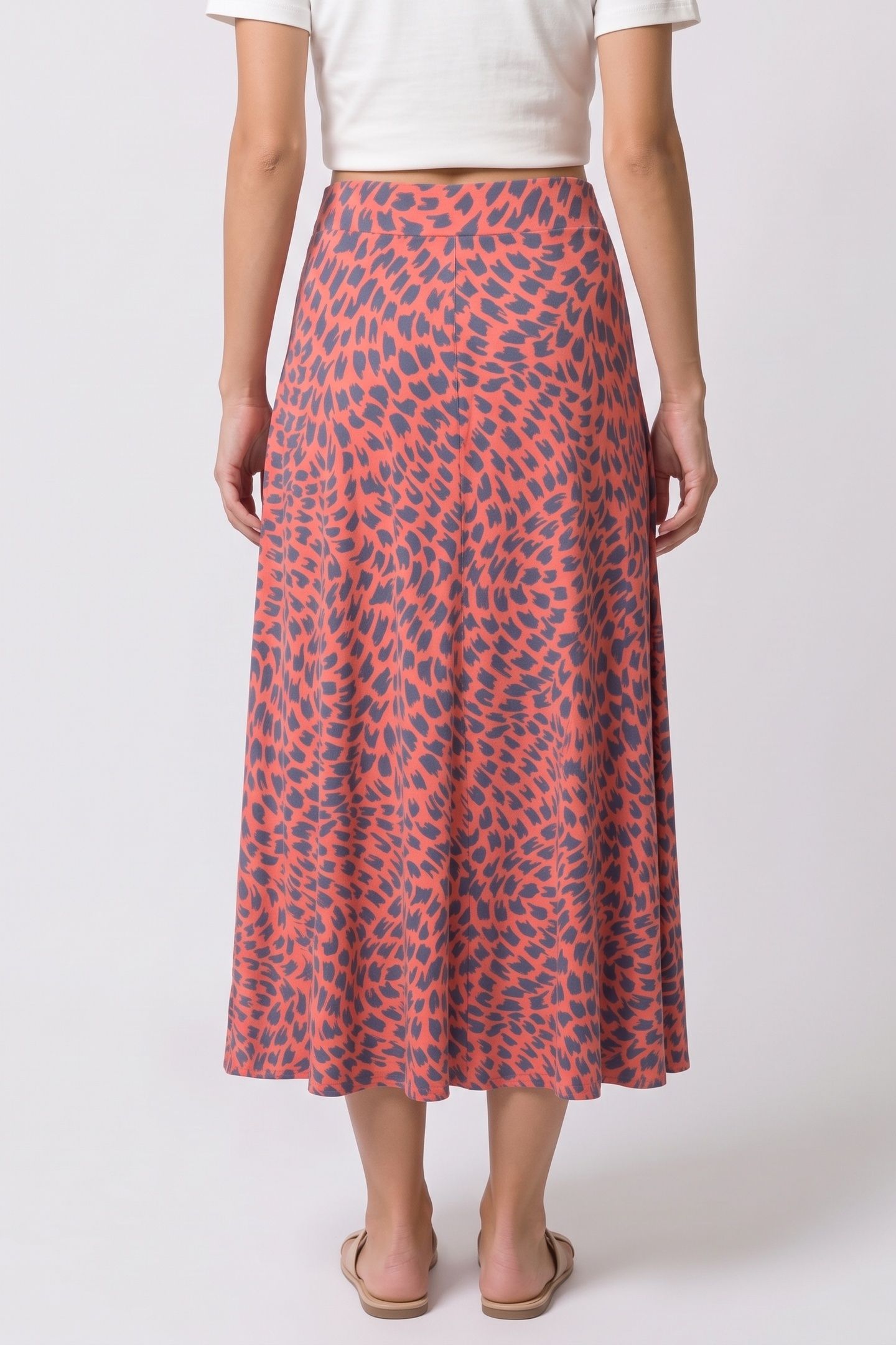 JANE JERSEY MAXI SKIRT RED PRINT 2