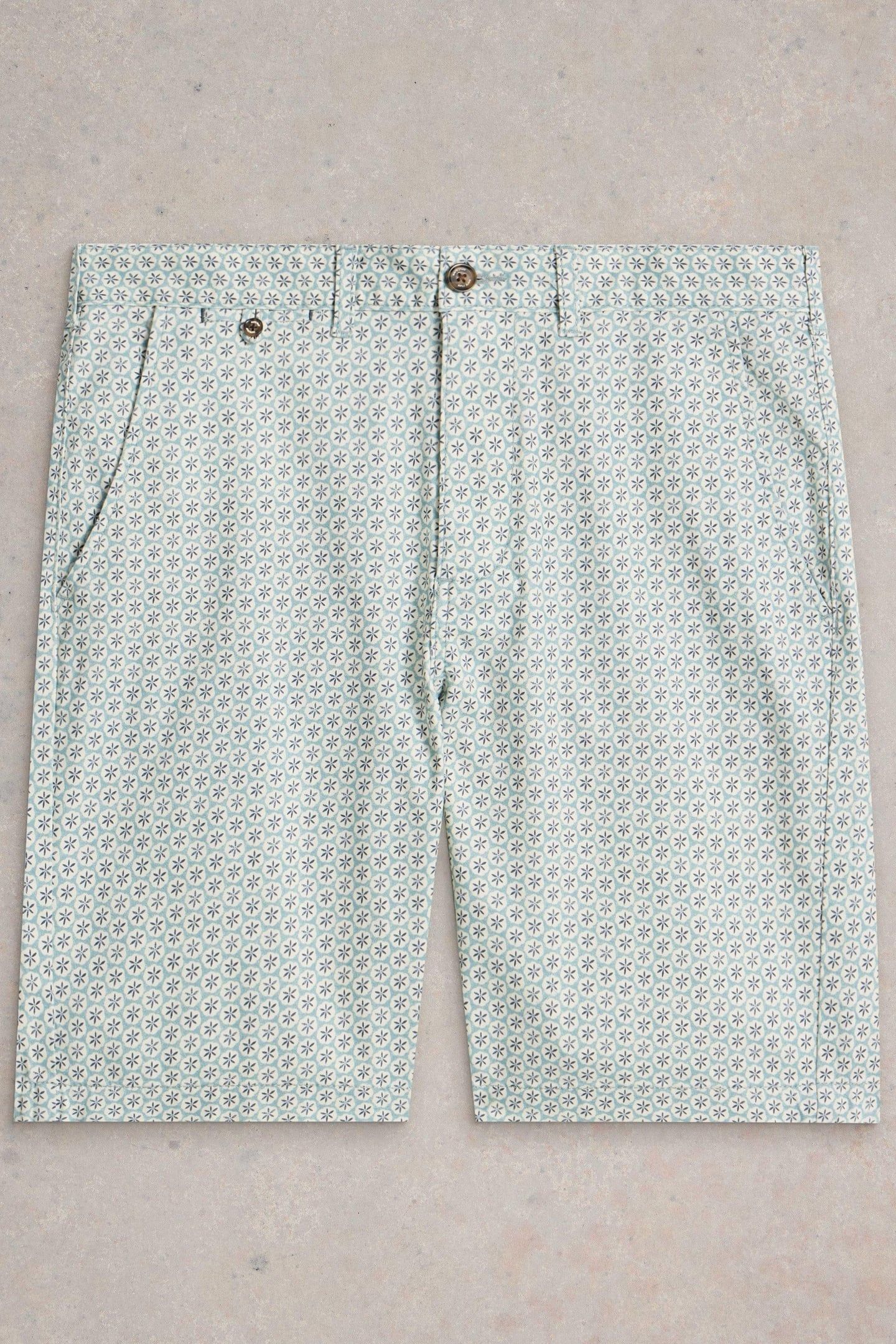 GEO PRINTED CHINO SHORT BLUE PRINT 4
