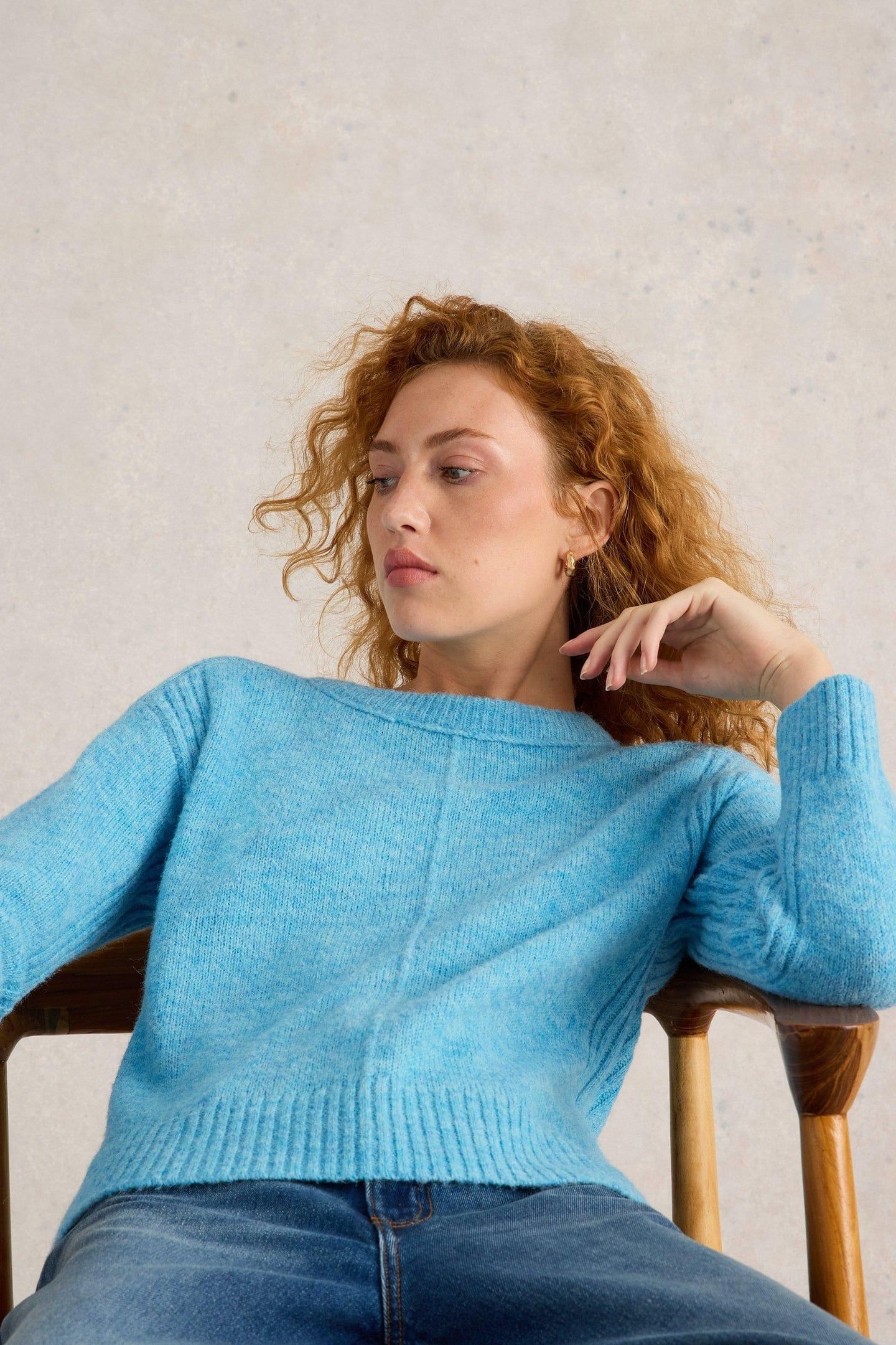 FLUFFY BOXY JUMPER BRIGHT BLUE 7