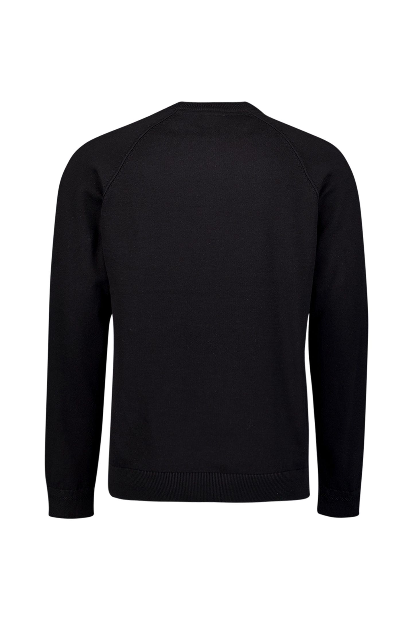 PULLOVER CREWNECK SOLID WAFFLE KNIT BLACK 6