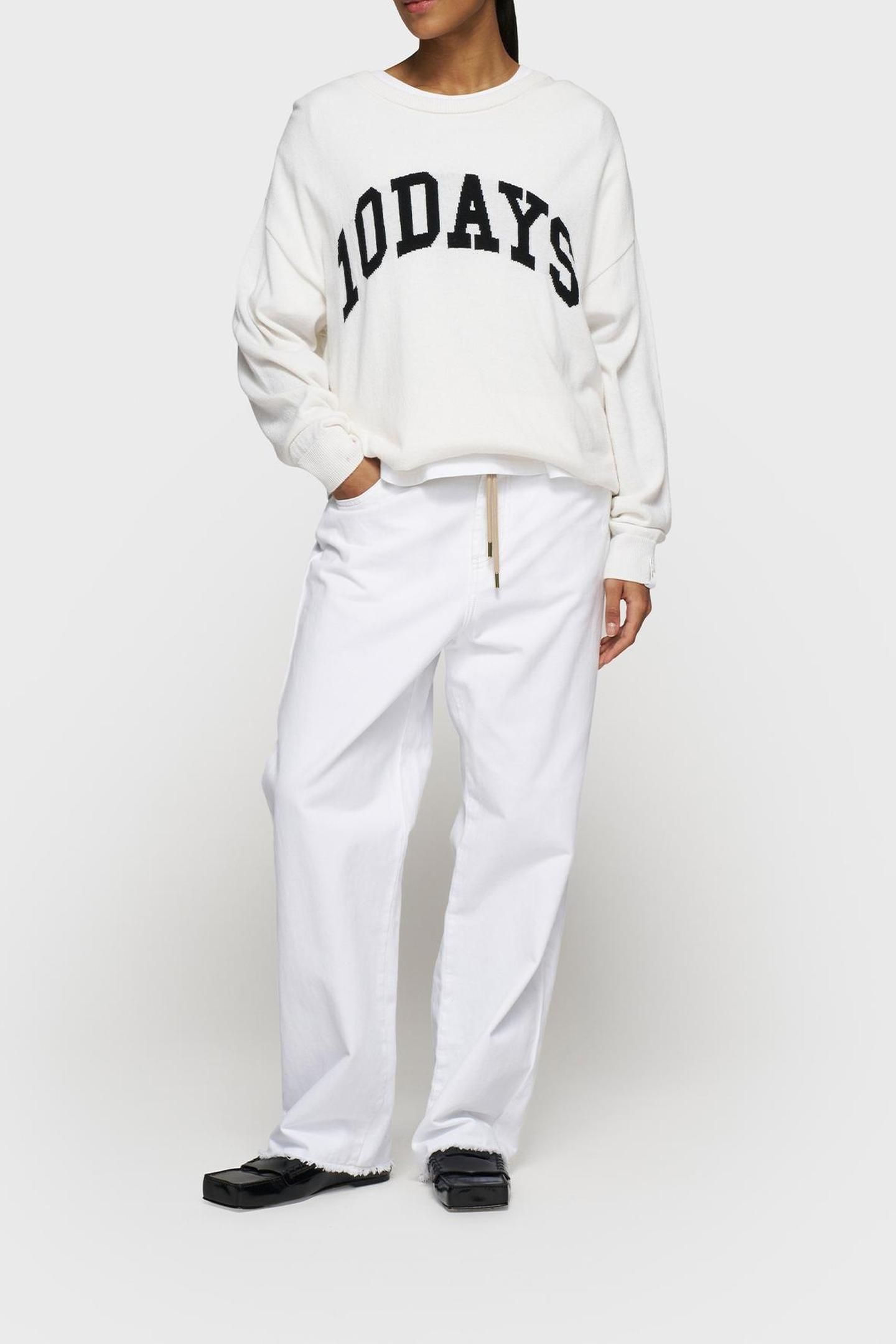 STRAIGHT LEG PANTS TWILL OPTIC WHITE 1