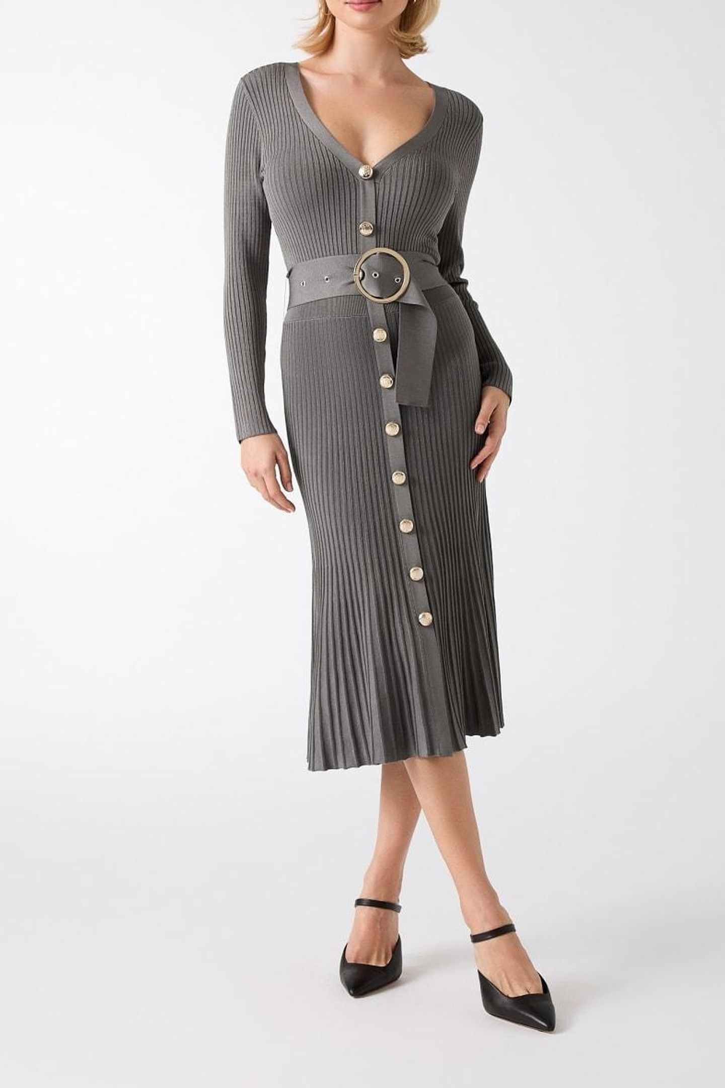 NEW DILETTA RIB DRES STONE OLIVE A883 2