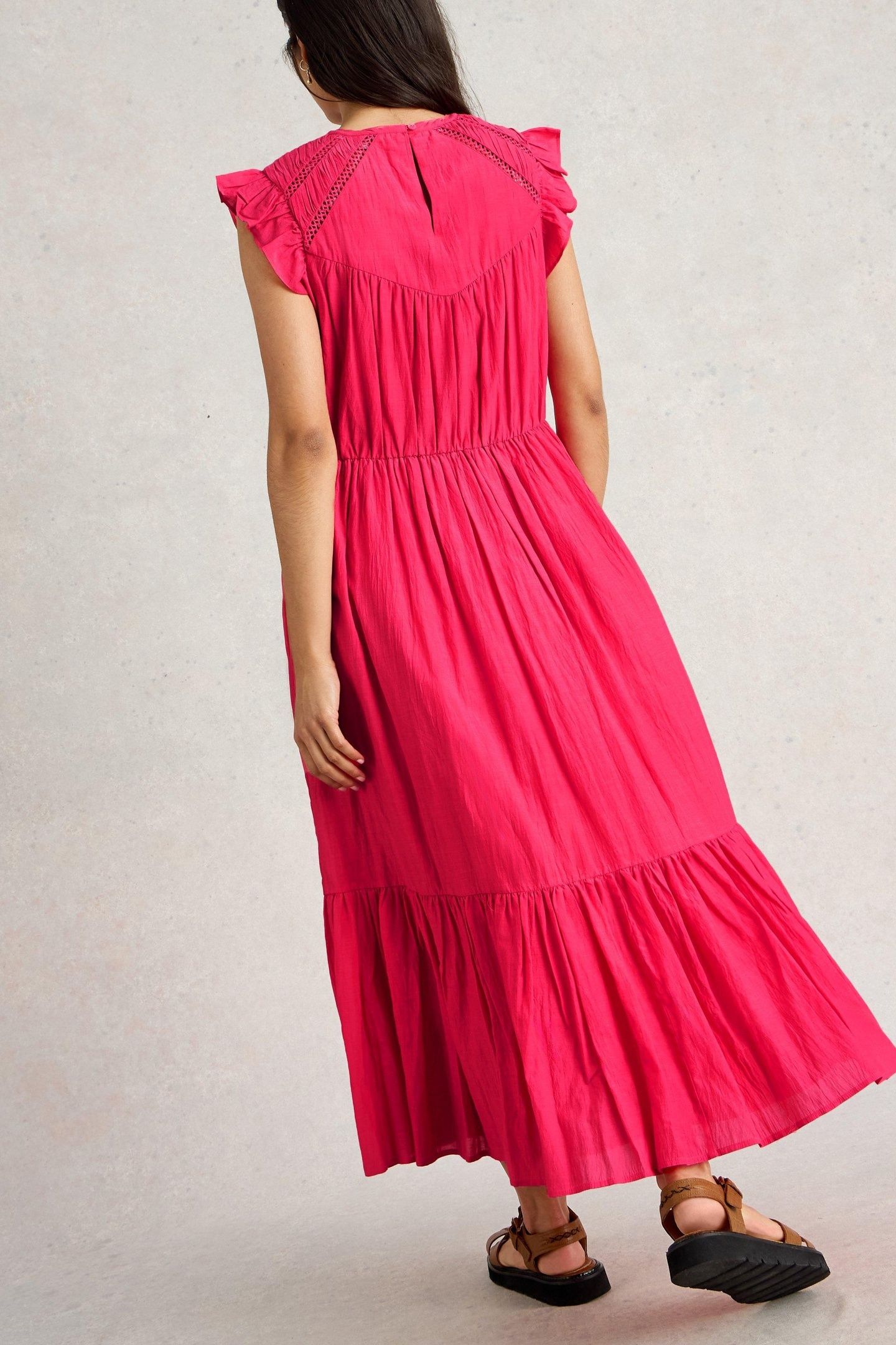 PAIGE MAXI DRESS BRIGHT PINK 3