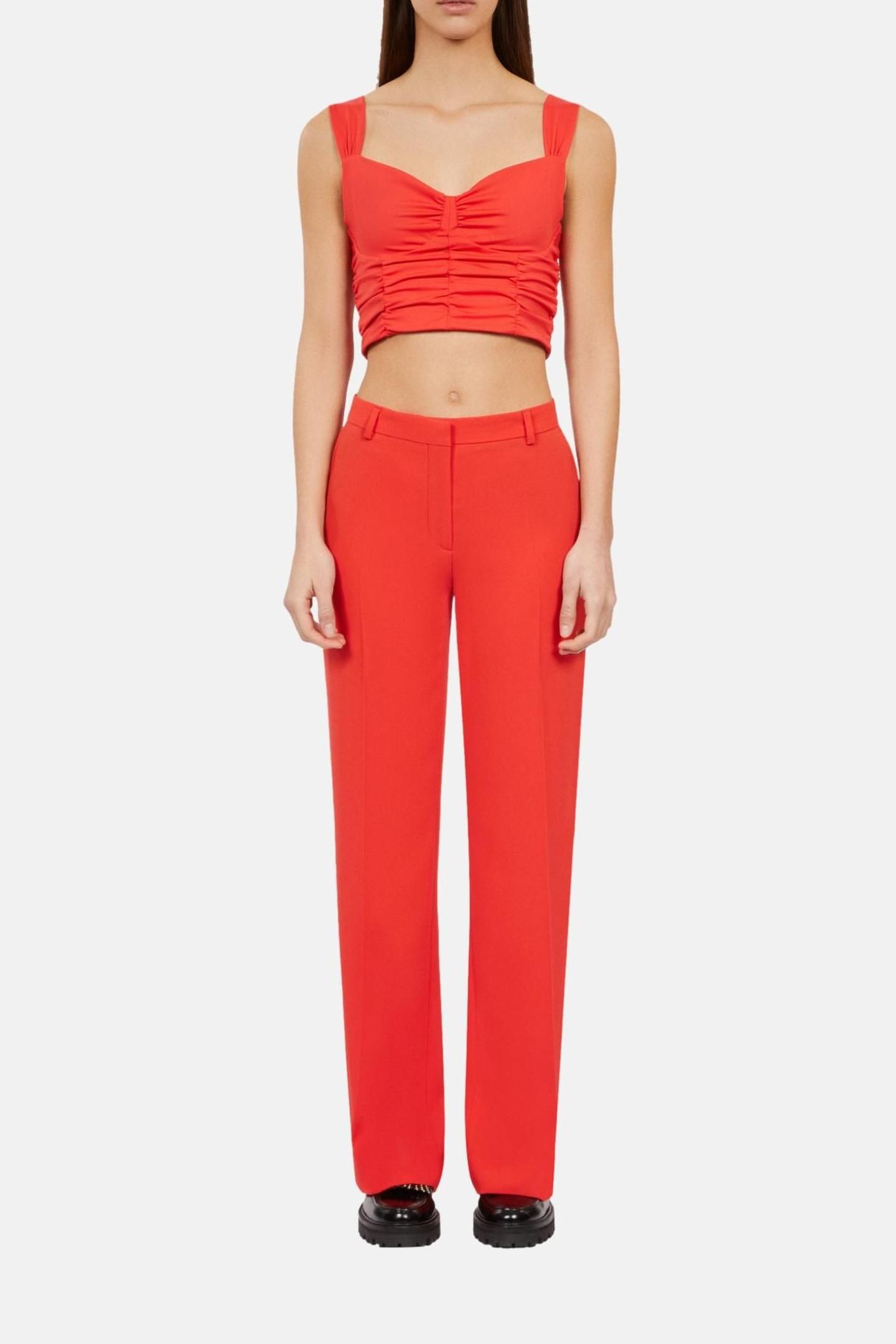 WIDE SUIT TROUSERS RED 2