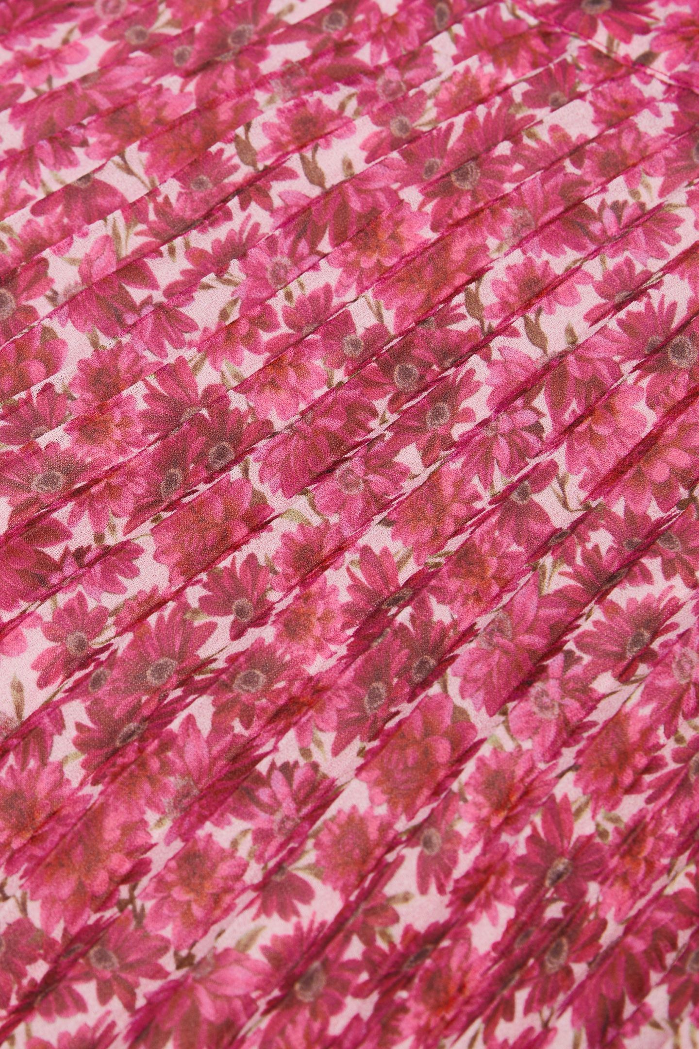 PRINTED PLEATED LONG SKIRT PINK 7