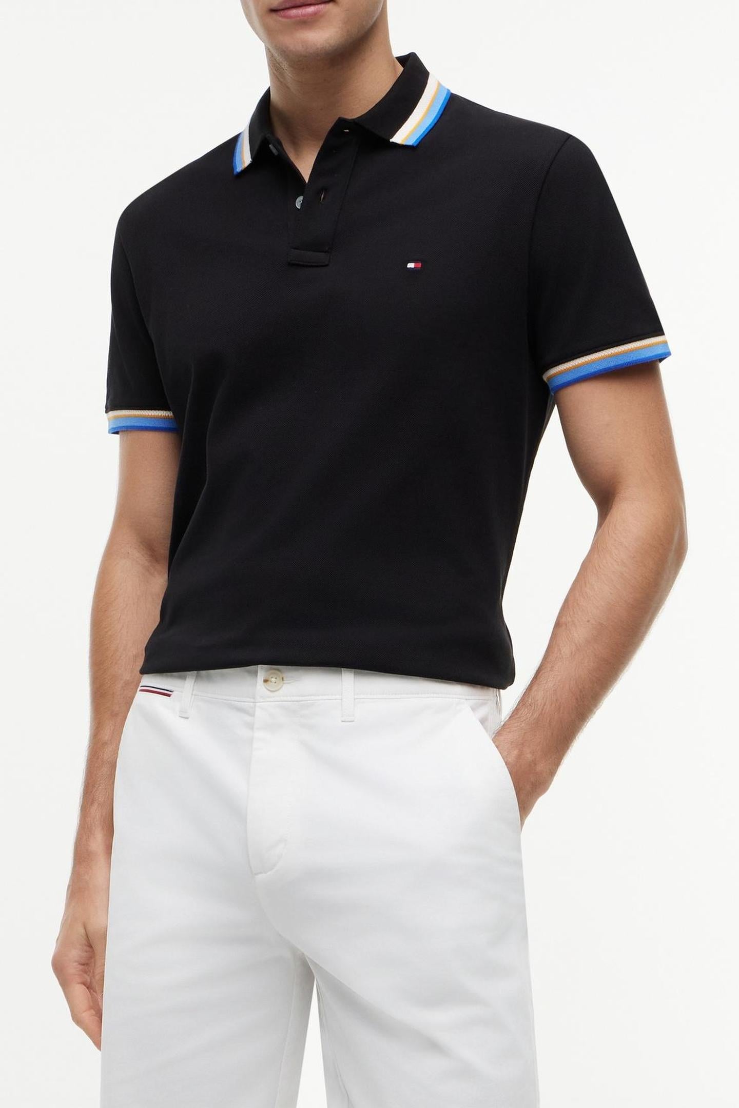CONTRAST COLLAR CUFF BLACK 1