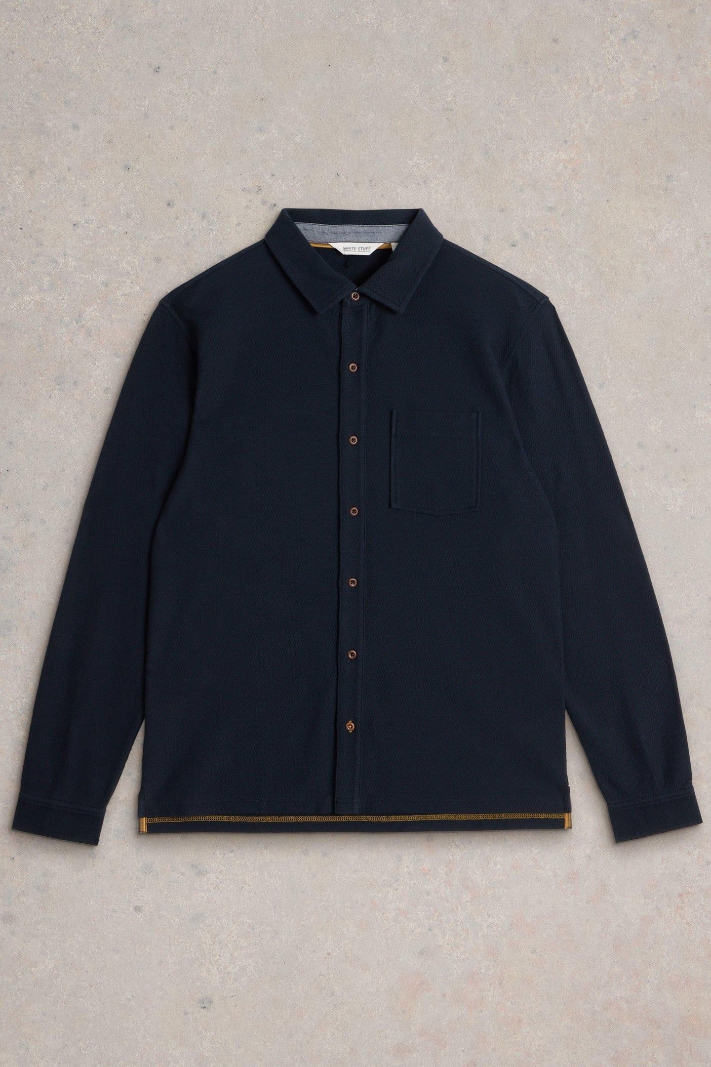 TEXTURED JERSEY SHIRT DARK NAVY 4