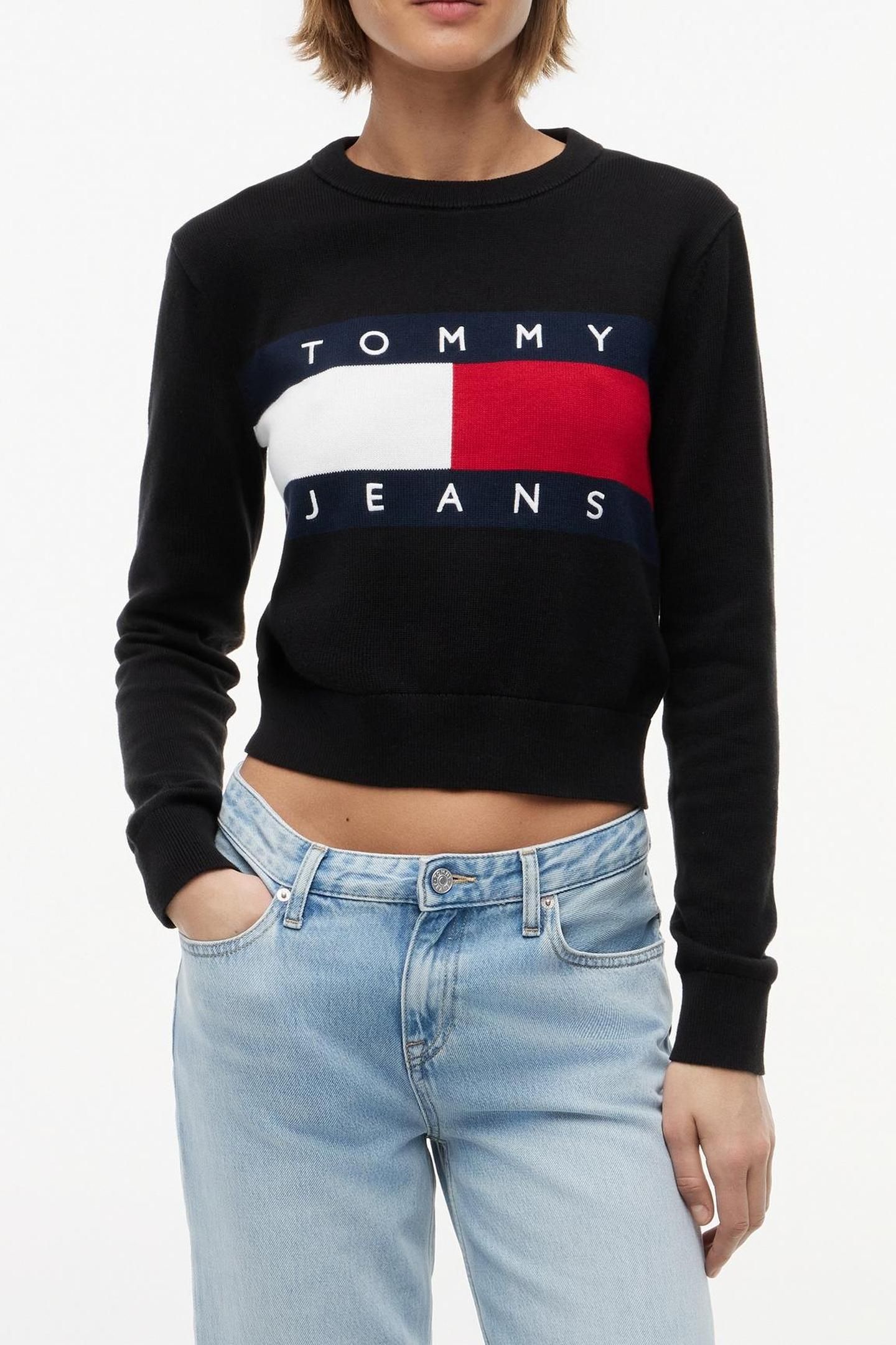 FLAG CREW NECK BLACK 1