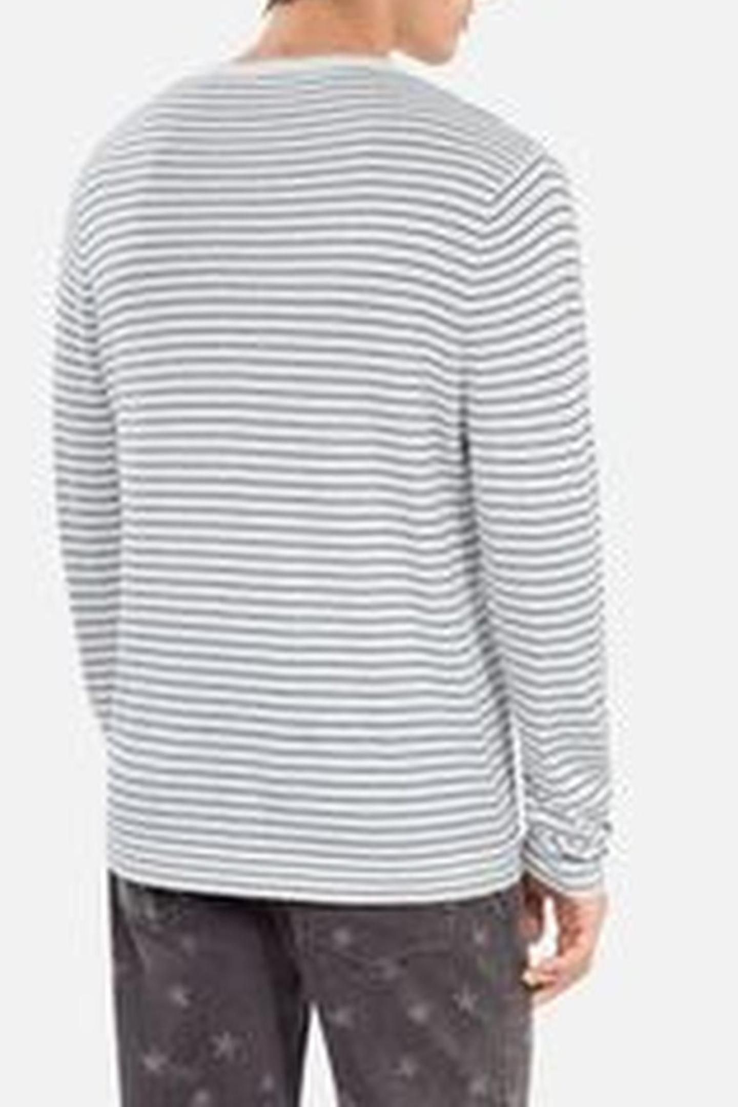 PULL COL ROND A RAYURES DETAIL BRODERIE WHITE / BLUE 6