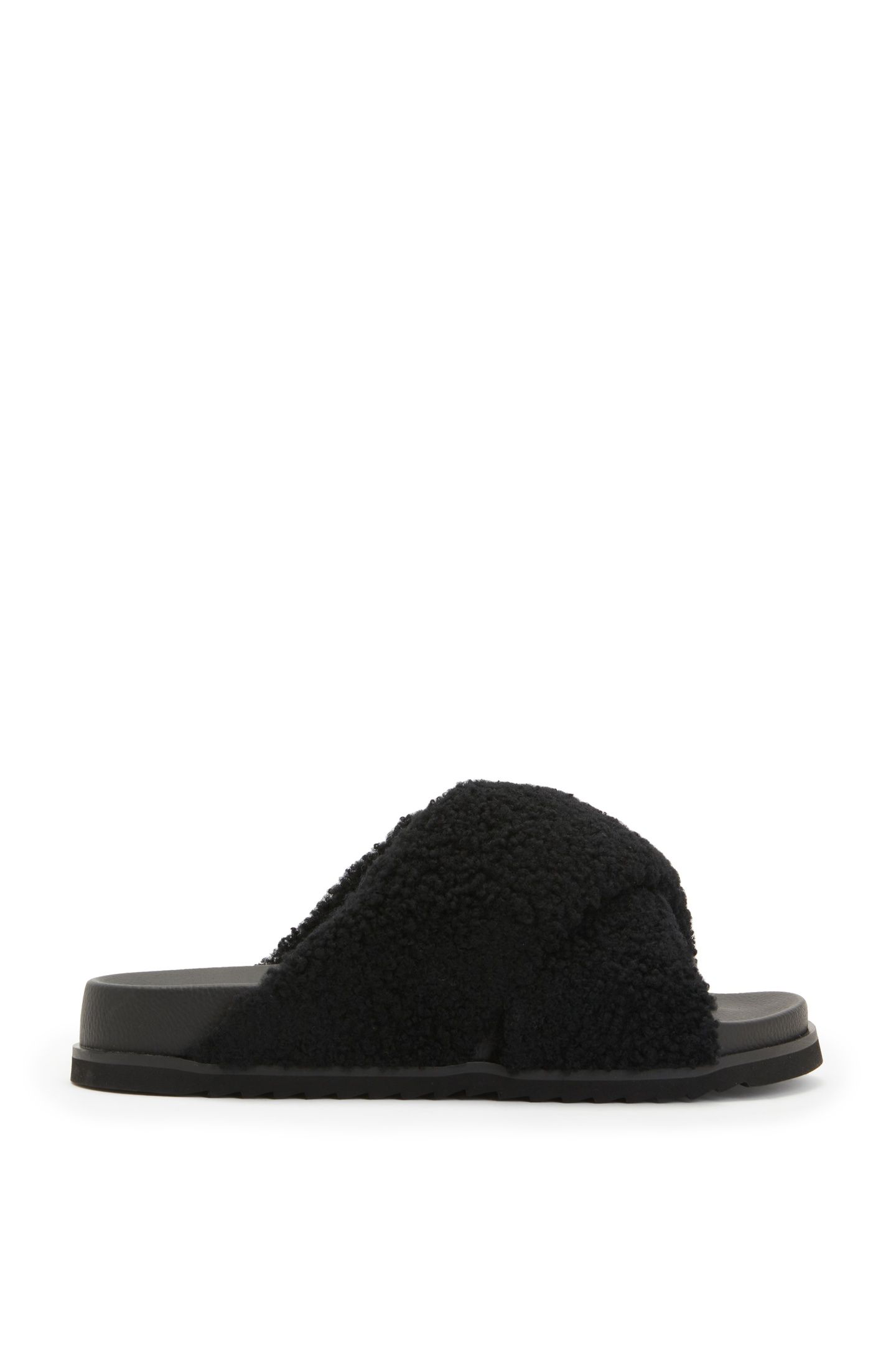 SAKI SHEARLING SANDA BLACK 1