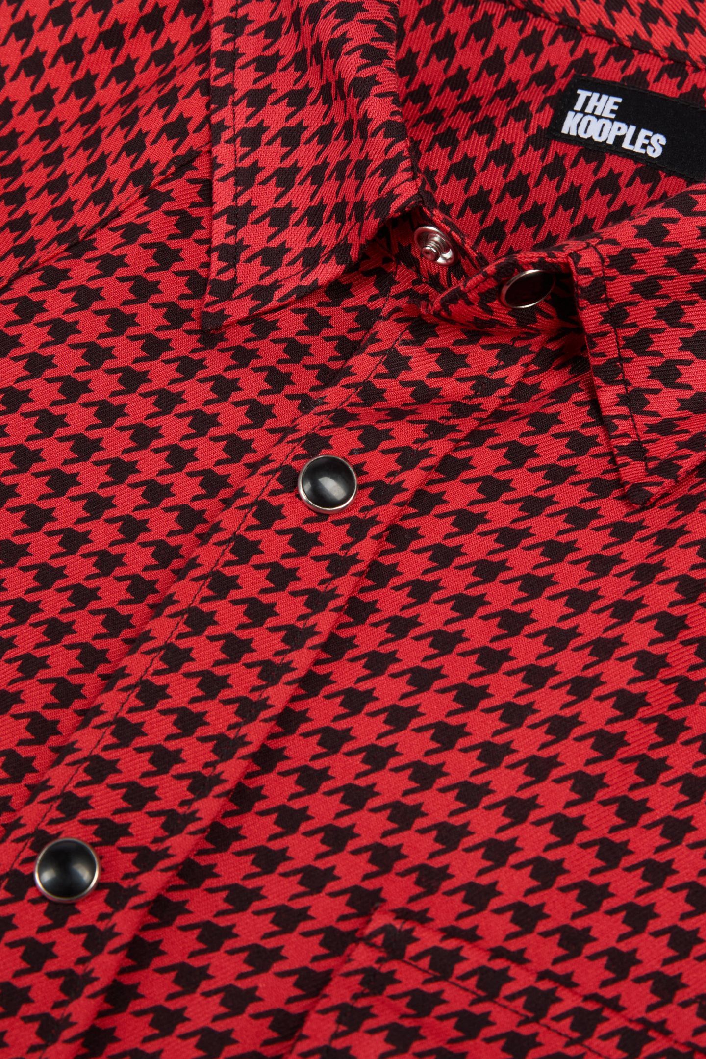 LONG-SLEEVED SHIRT W CLASSIC COLLAR BLACK - RED 4