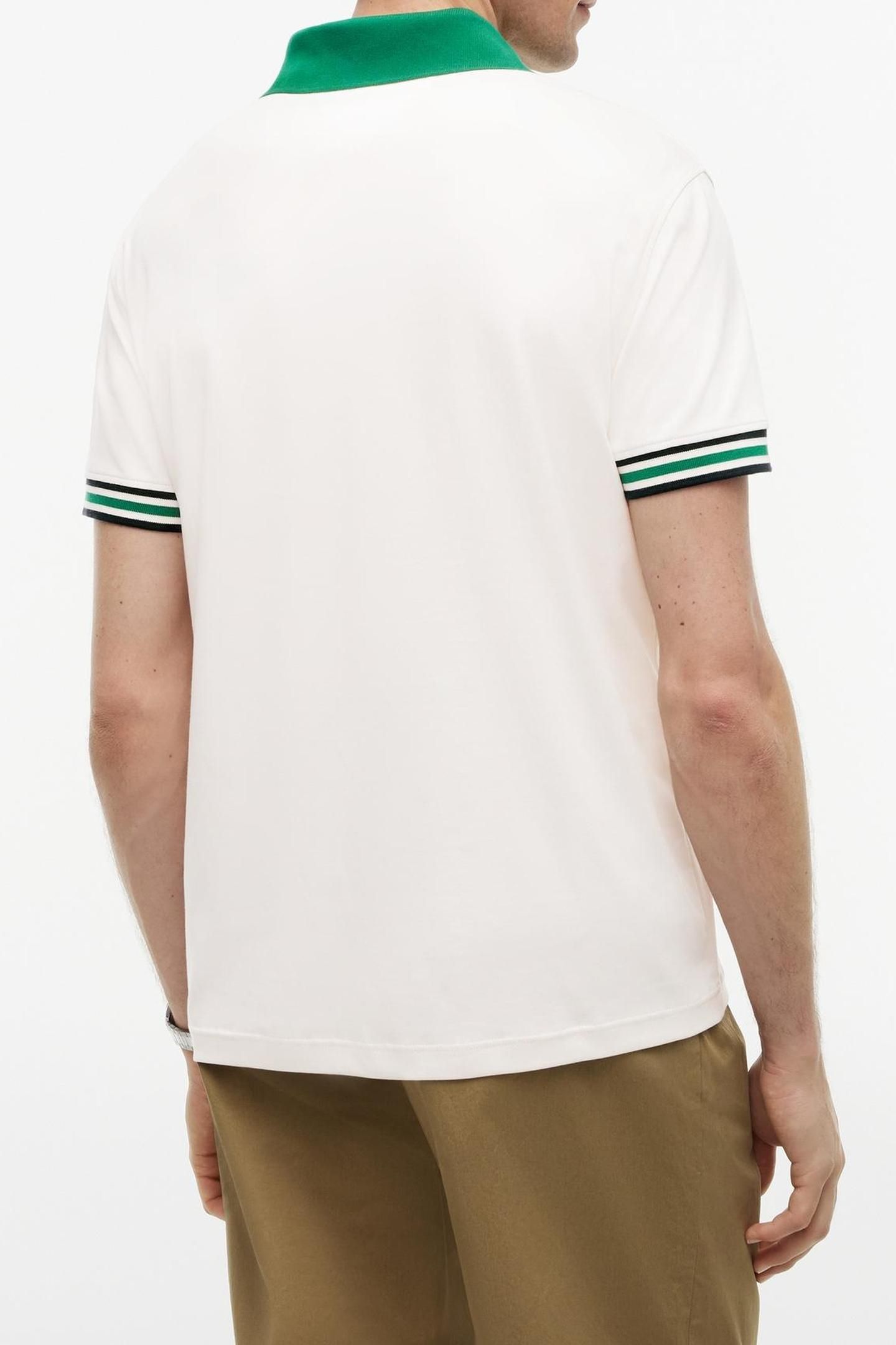V NECK PIQUE RELAXED IVORY PETAL 3