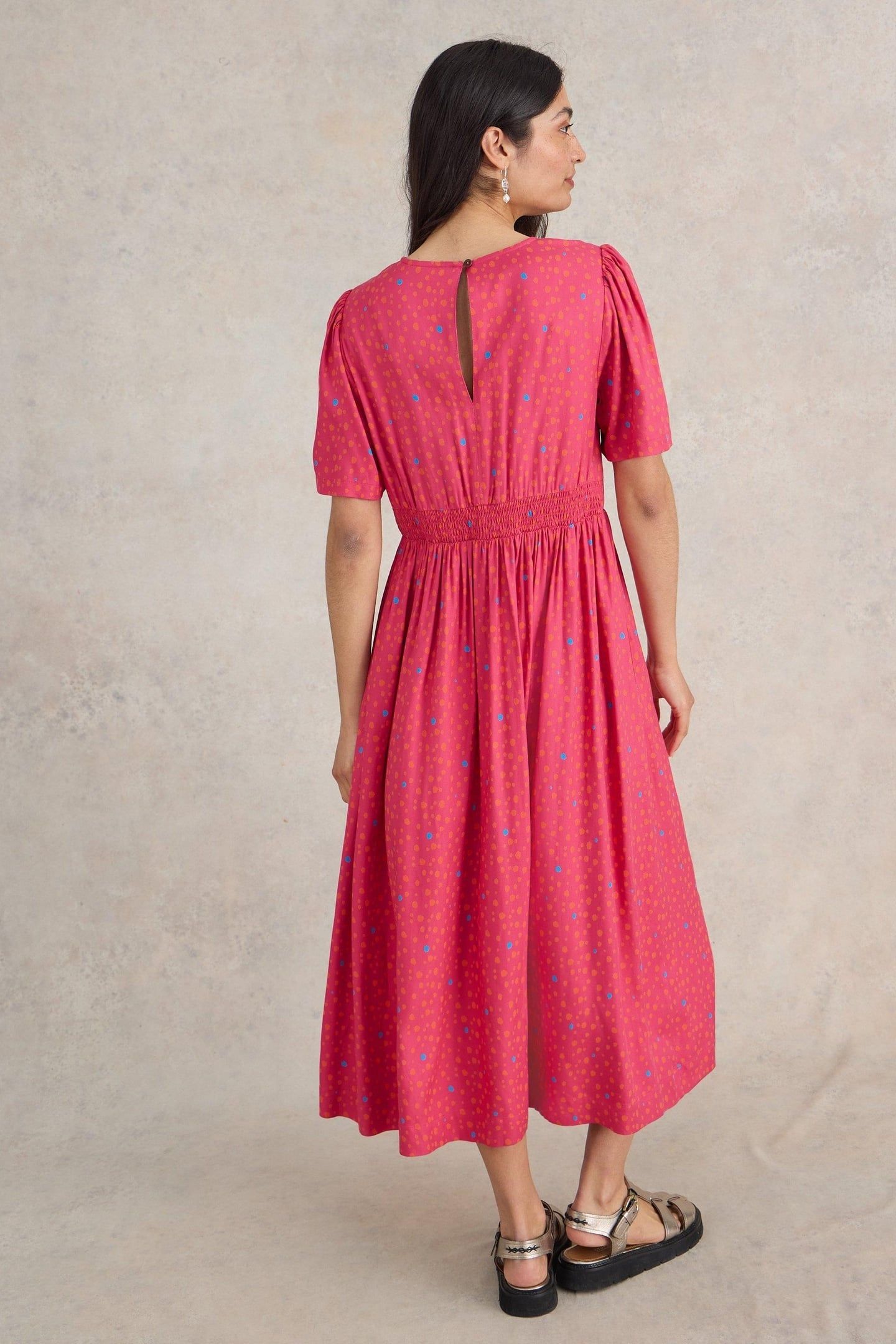 LUCY MIDI DRESS PINK MULTI 4