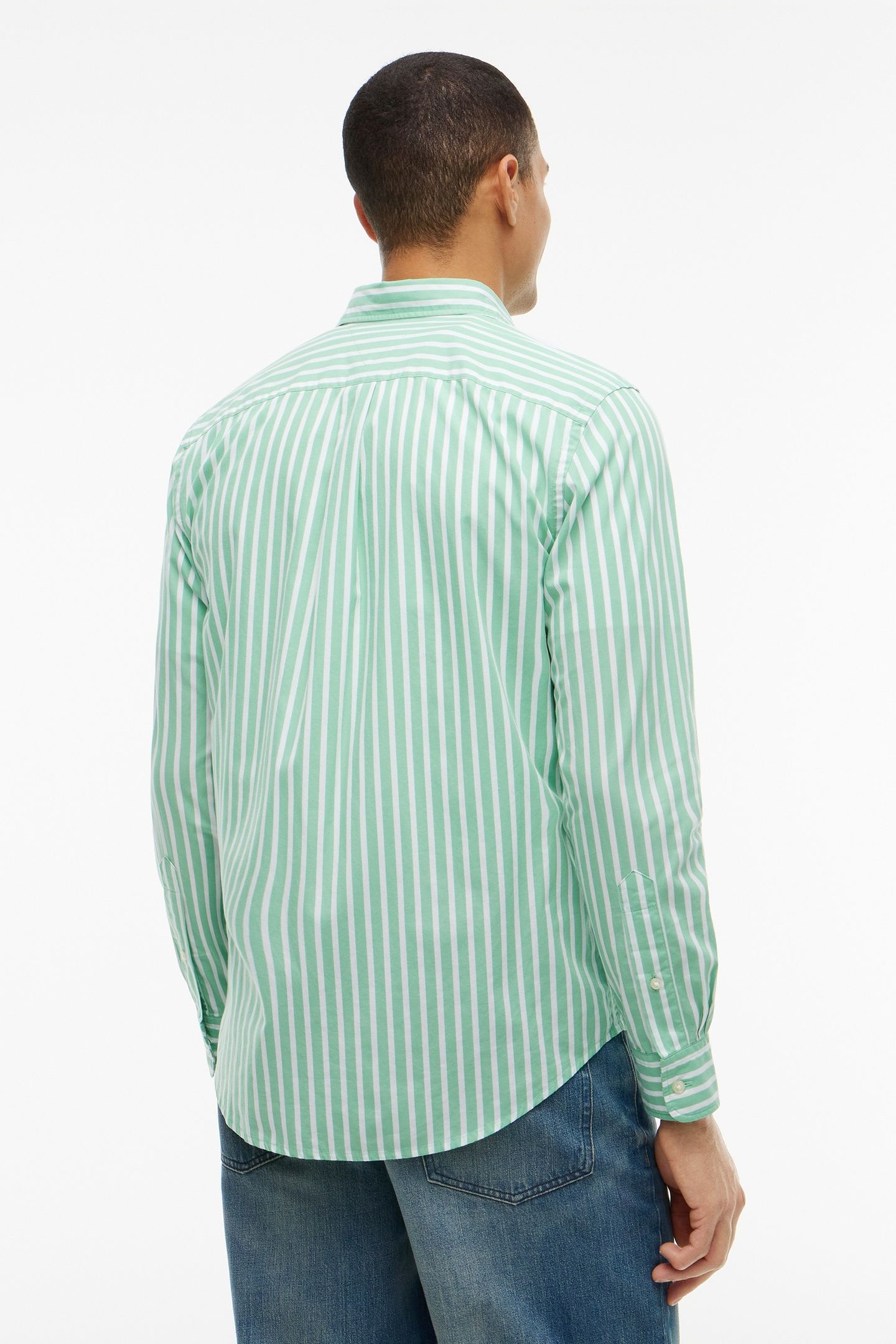 FLEX POPLIN SEASONAL CUT GRASS/STRIPE 2