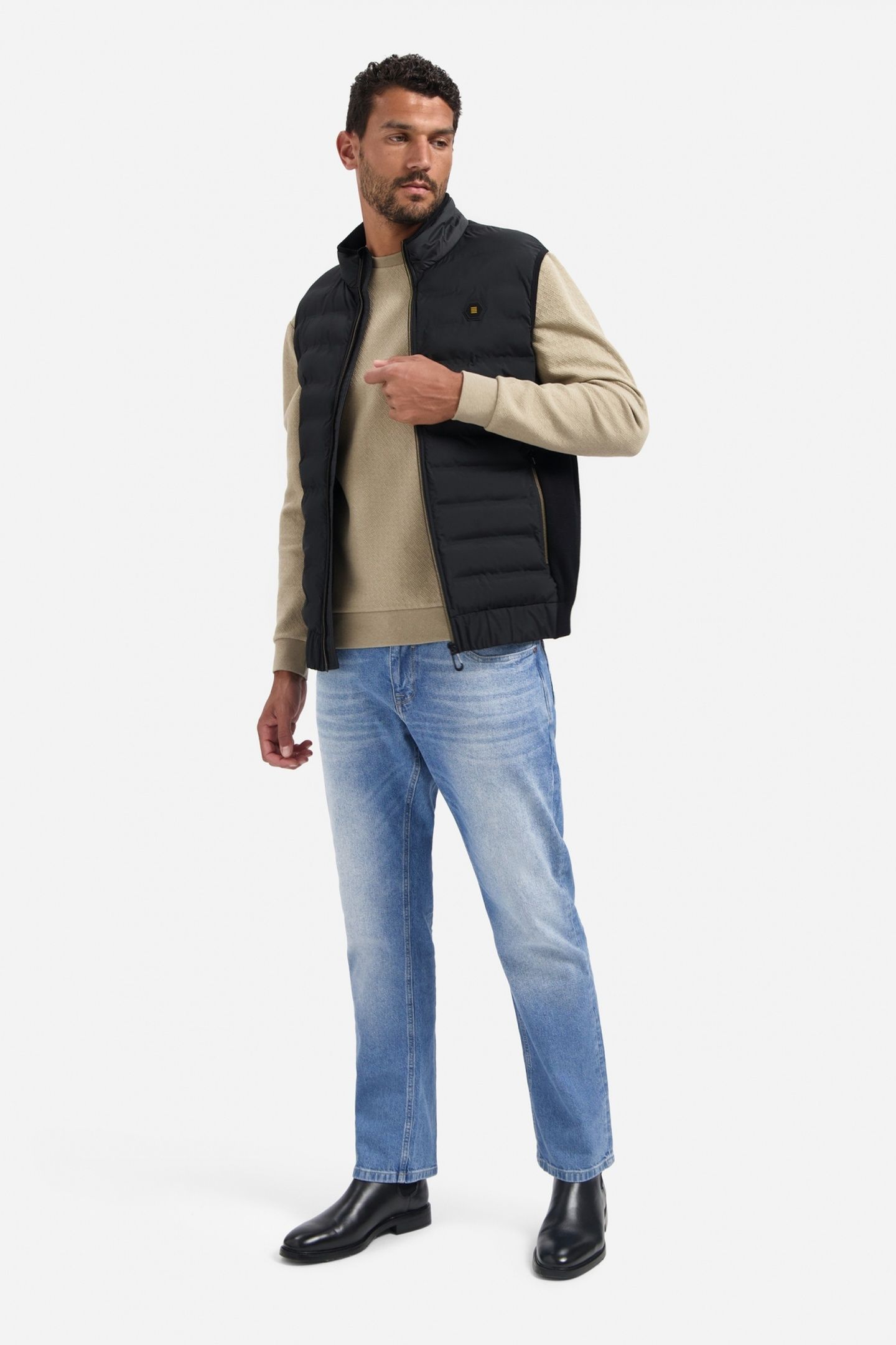 SWEATER CREWNECK RELIEF MELANGE SAND 4