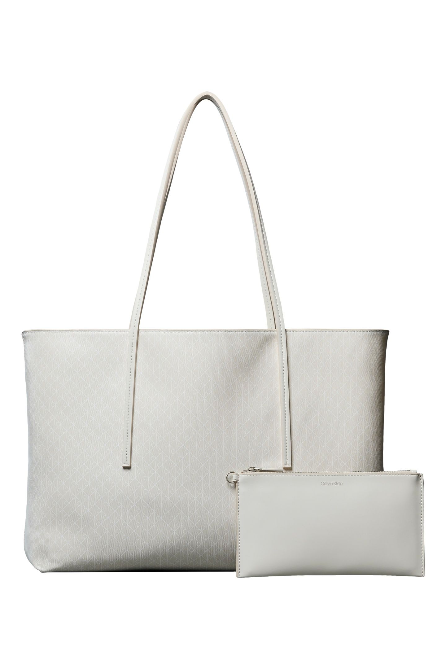 EMBLEM ALL-OVER PRINT TOTE BAG WITH POUCH LILY WHITE 2