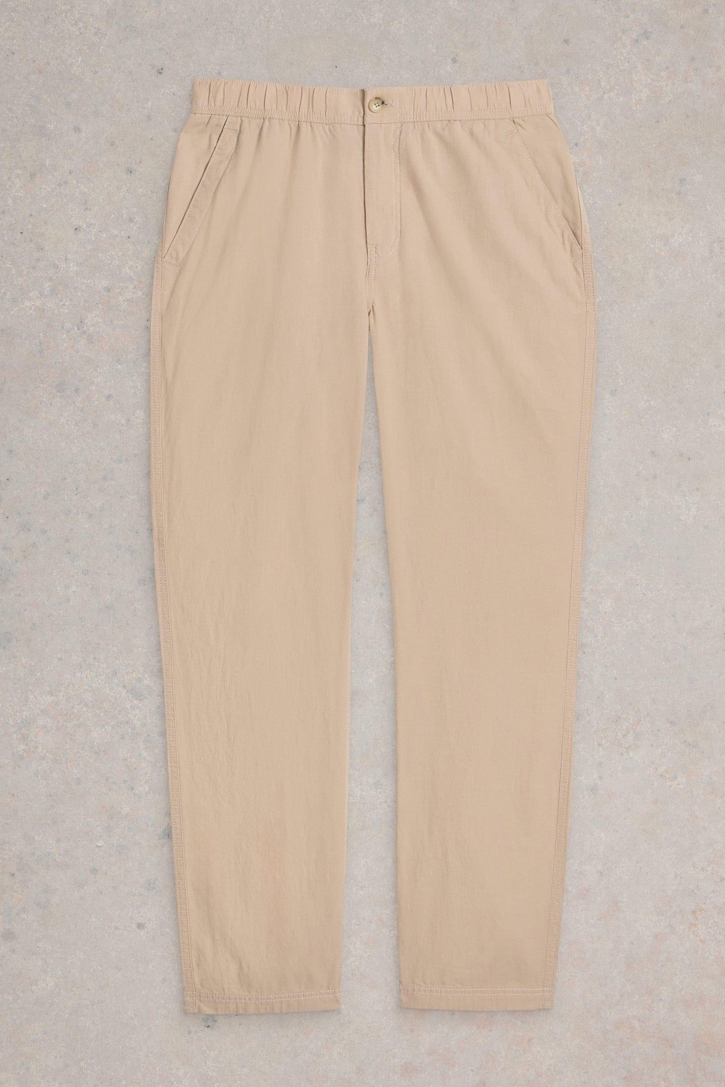 DRAWSTRING LINEN BLEND TROUSER LIGHT NATURAL 3