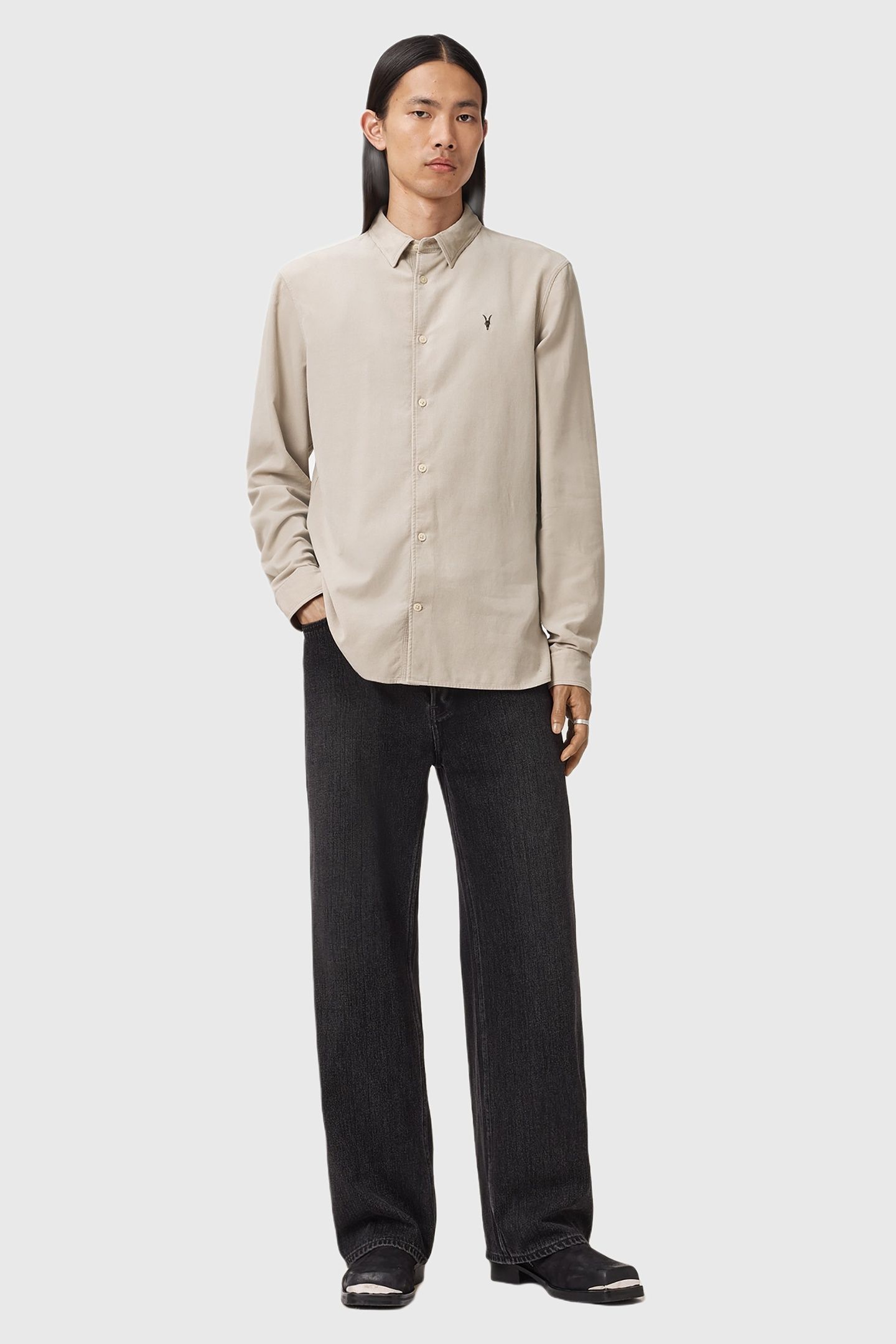 BIRCHWOOD LS SHIRT MOON GREY 2