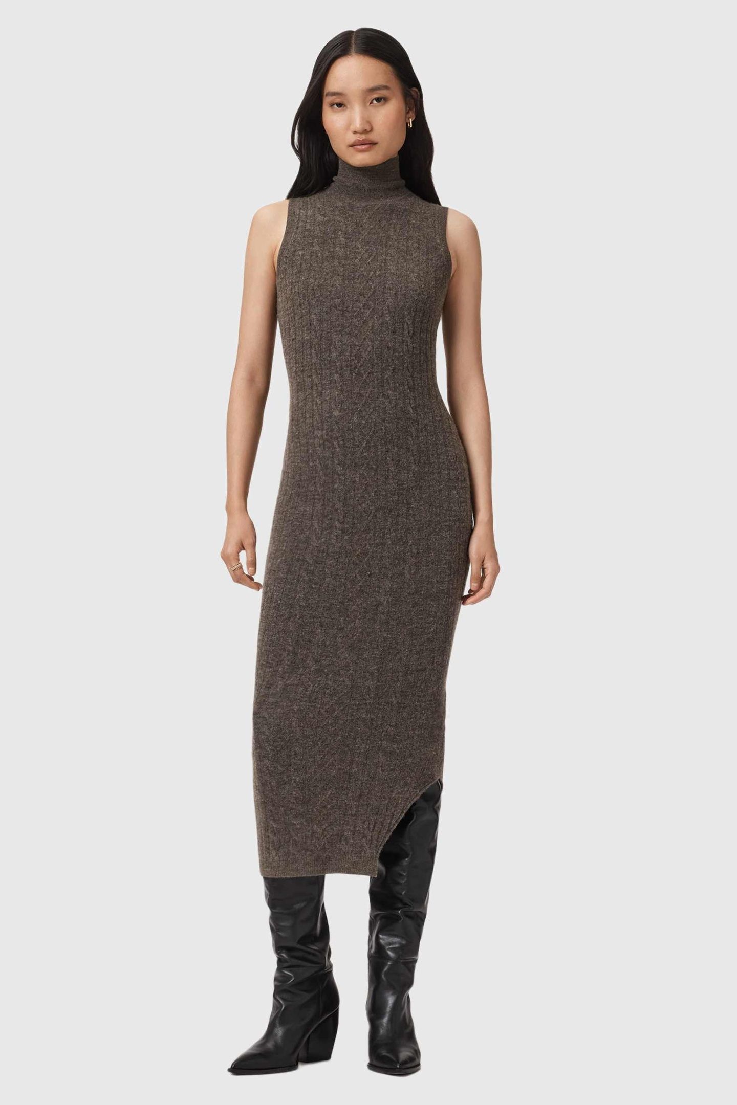 SABINE DRESS FAWN BROWN 3
