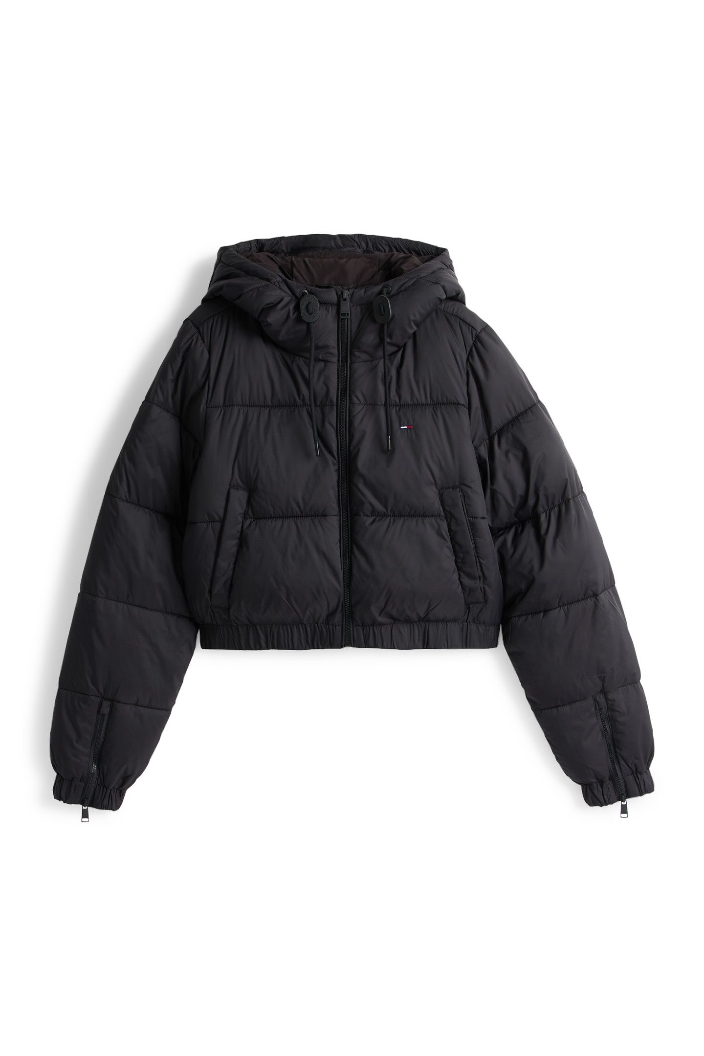 CROP HOODED PUFFER BLACK 4