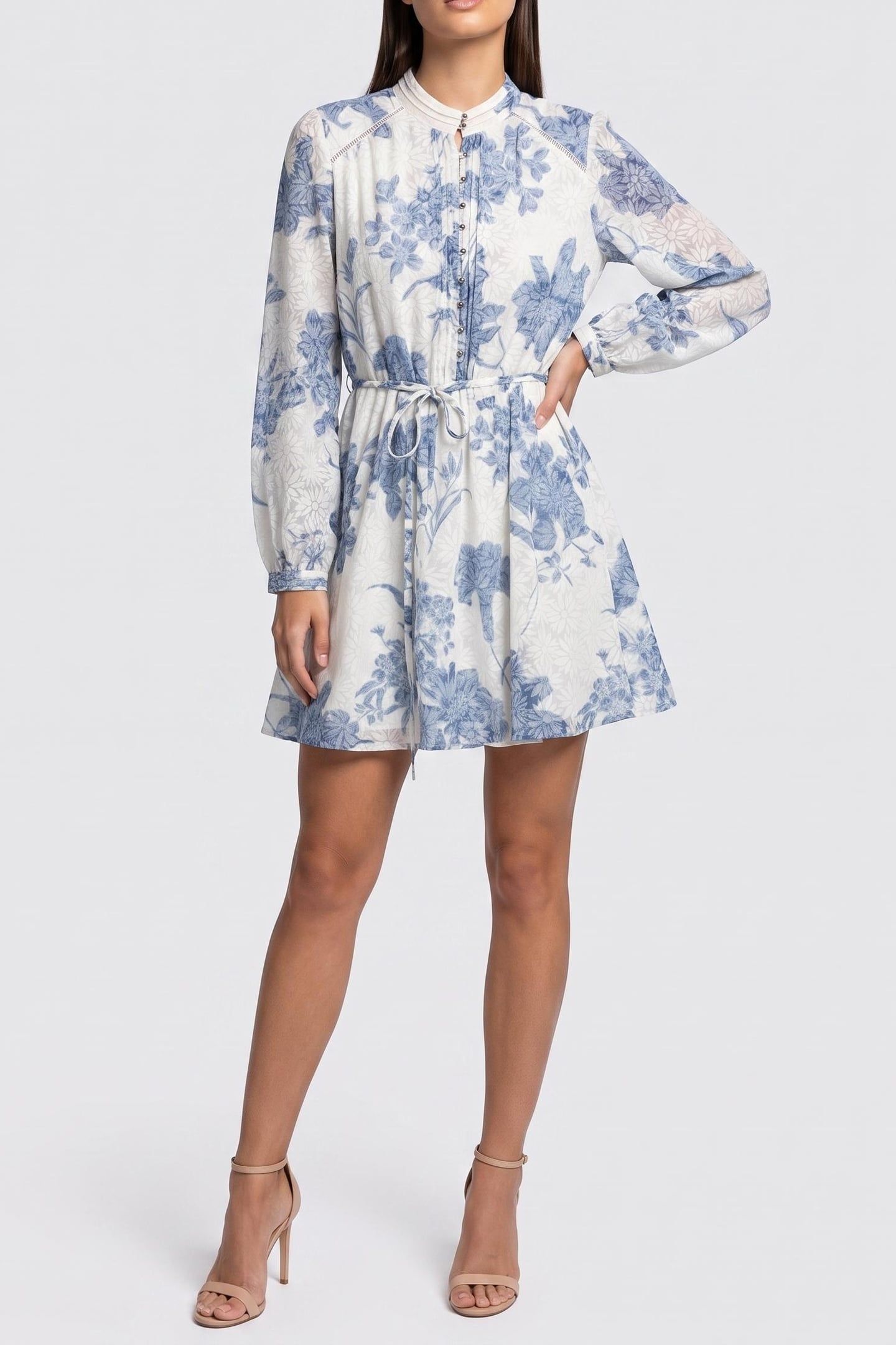 GUESS ECO ADÈLAIDE LS FLARE DR DREAMING LILIES PRIN 1