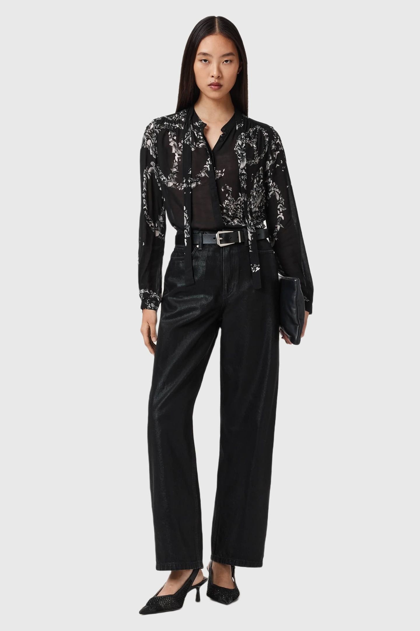 HILDA EMB SHIRT FLIGHT BLACK 3