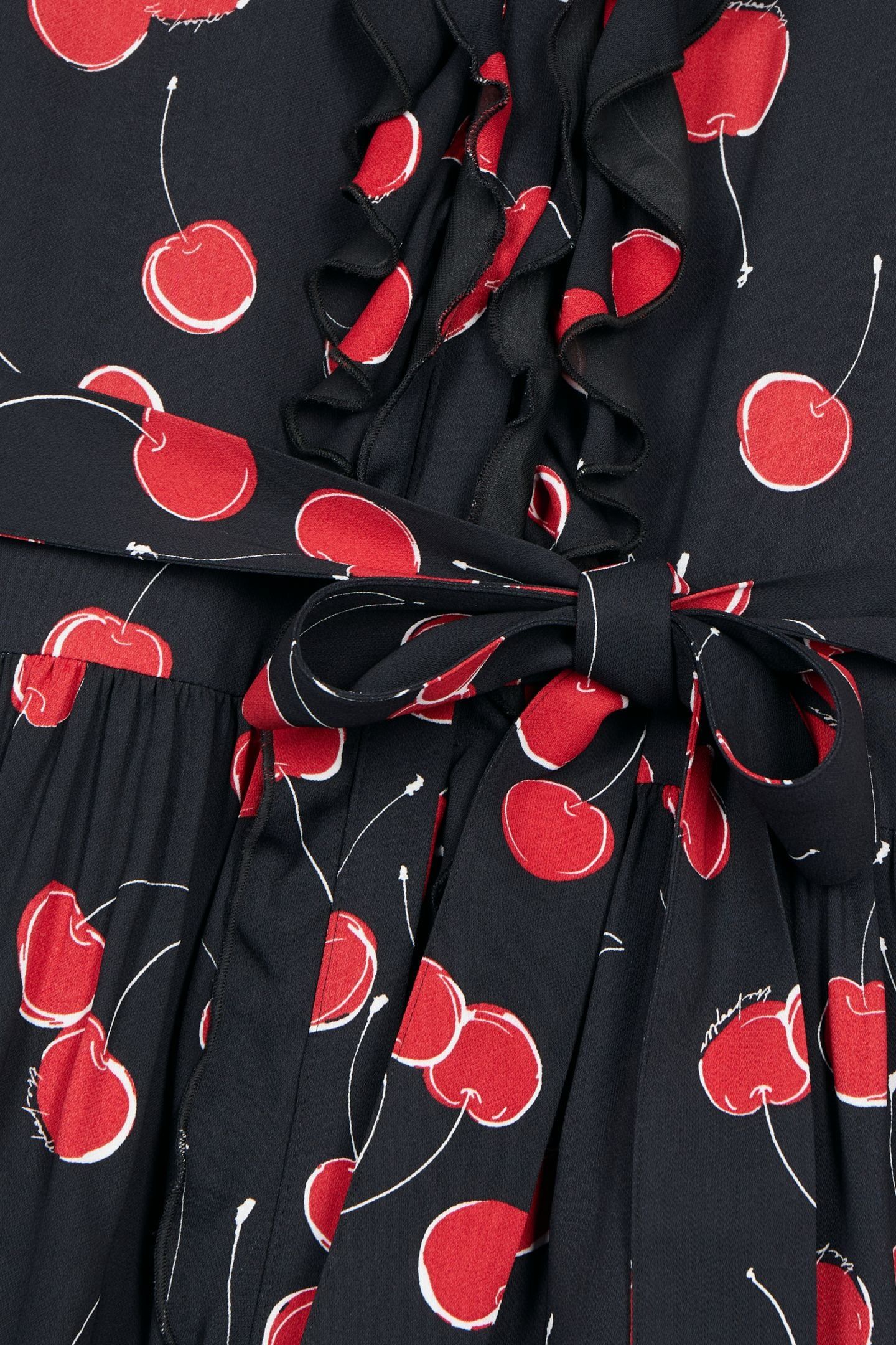 SHORT DRESS WITH LONG SLEEVES BLACK - RED 5